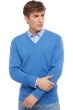 Cashmere kaschmir pullover herren v ausschnitt hippolyte 4f blau meliert l