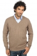 Cashmere kaschmir pullover herren v ausschnitt hippolyte 4f natural brown 4xl