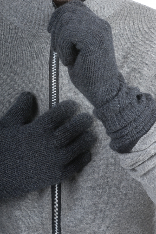 Cashmere accessoires kaschmir handschuhe tadom anthrazit meliert 44 x 16 cm
