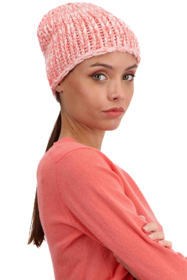 Cashmere accessoires neu tchoopy natural ecru zartrosa peach 26 x 23 cm