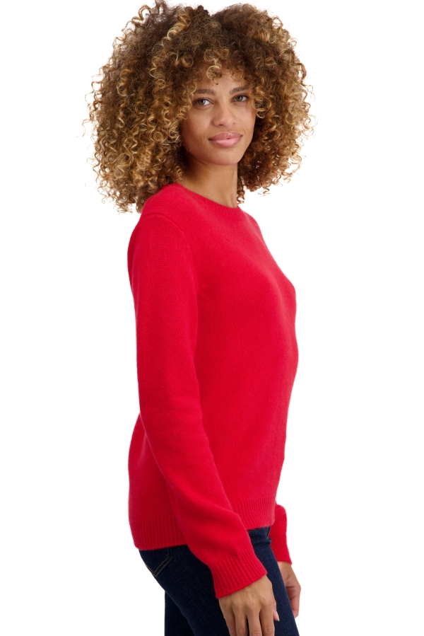 Cashmere kaschmir pullover damen rundhalsausschnitt tyrol rouge m