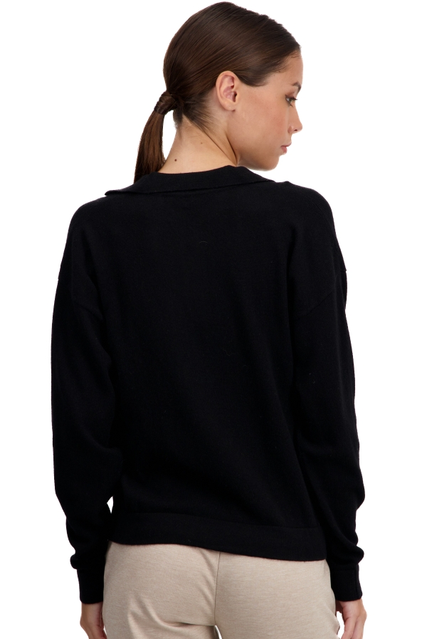 Cashmere kaschmir pullover damen v ausschnitt trinita schwarz m
