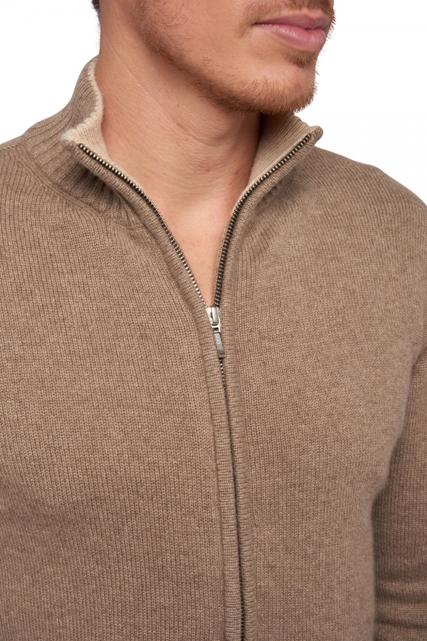 Cashmere kaschmir pullover herren die zeitlosen maxime natural brown natural beige 4xl