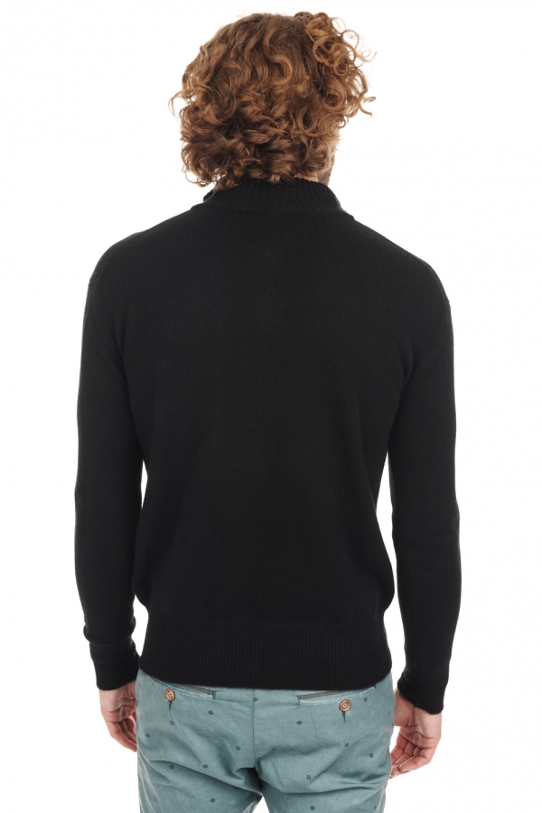 Cashmere kaschmir pullover herren polo donovan premium black 4xl