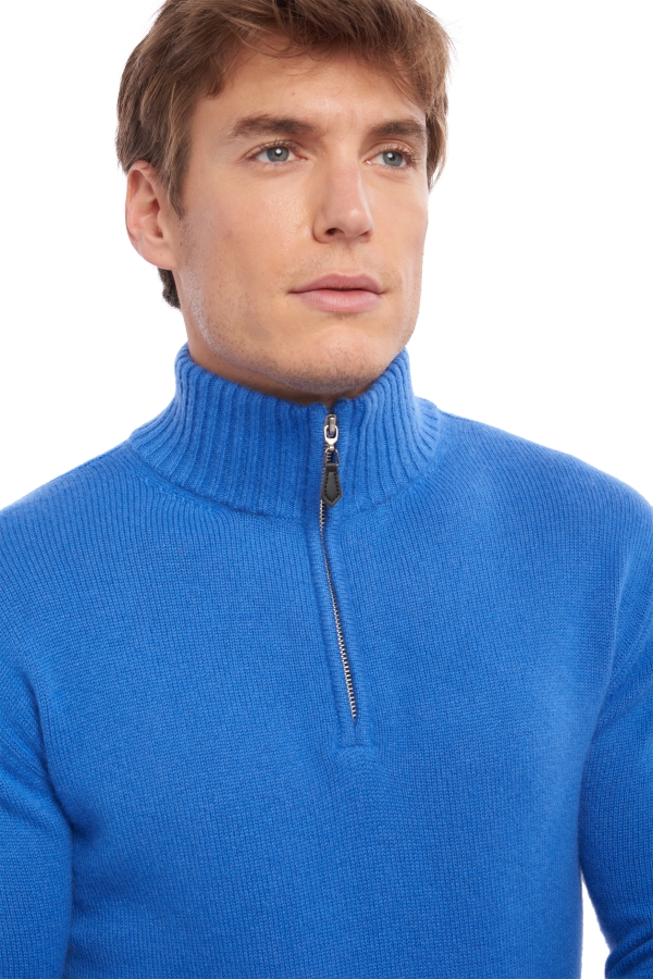 Cashmere kaschmir pullover herren polo donovan tetbury blue 2xl