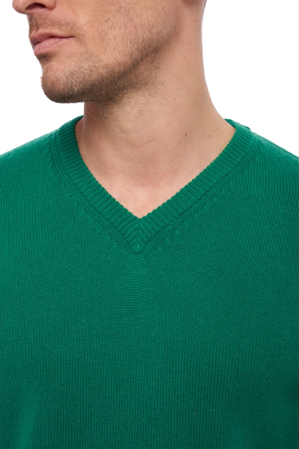 Cashmere kaschmir pullover herren v ausschnitt hippolyte 4f englisch grun 4xl