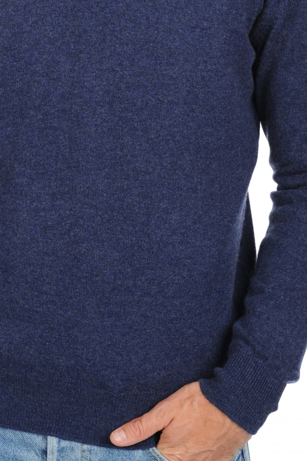 Cashmere kaschmir pullover herren v ausschnitt hippolyte indigo s