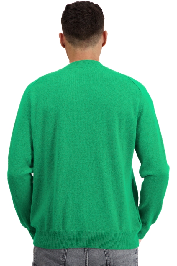 Cashmere kaschmir pullover herren zip kapuze tajmahal new green xs
