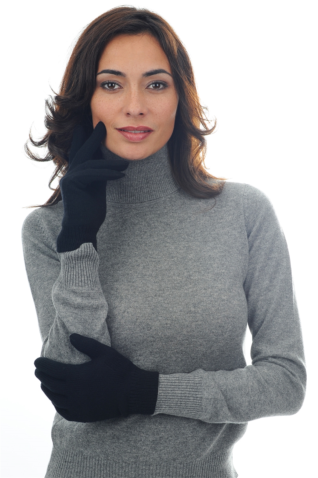 Cashmere accessoires kaschmir handschuhe manine schwarz 22 x 13 cm