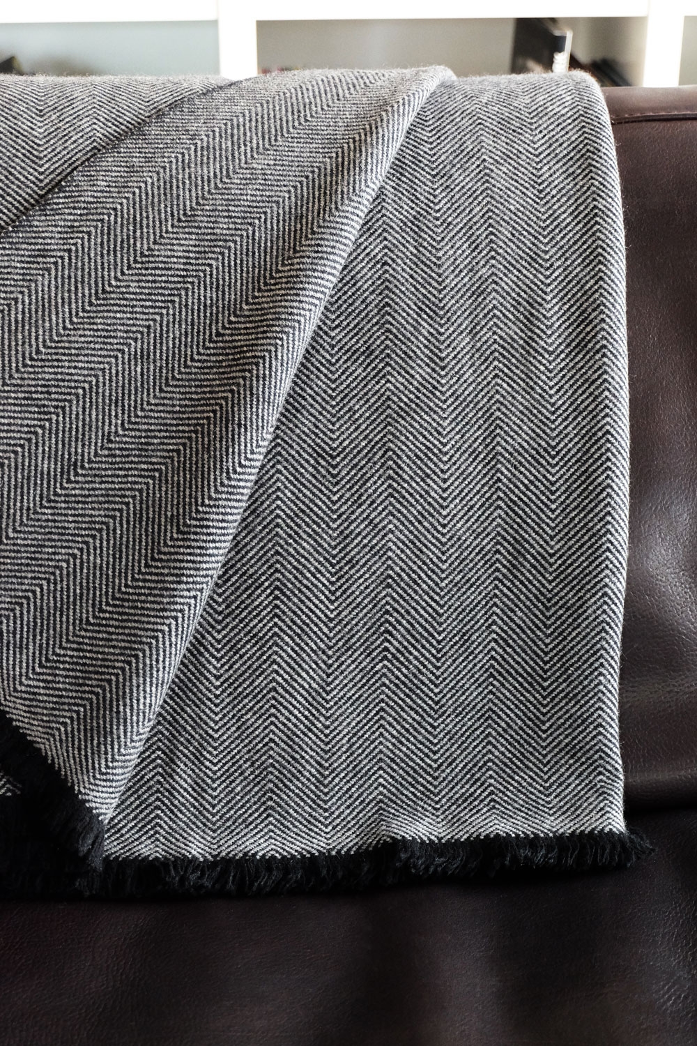 Cashmere accessoires neu erable 130 x 190 schwarz grau meliert 130 x 190 cm