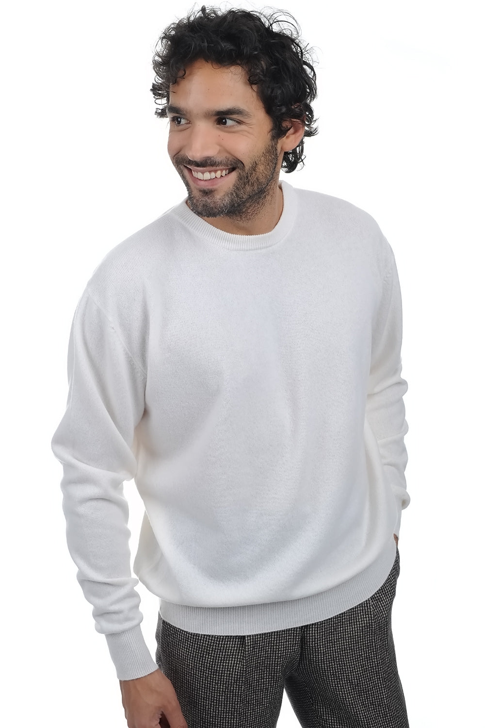 Nestor Kaschmirpullover Herren - Gebrochenes Weiß - Mahogany