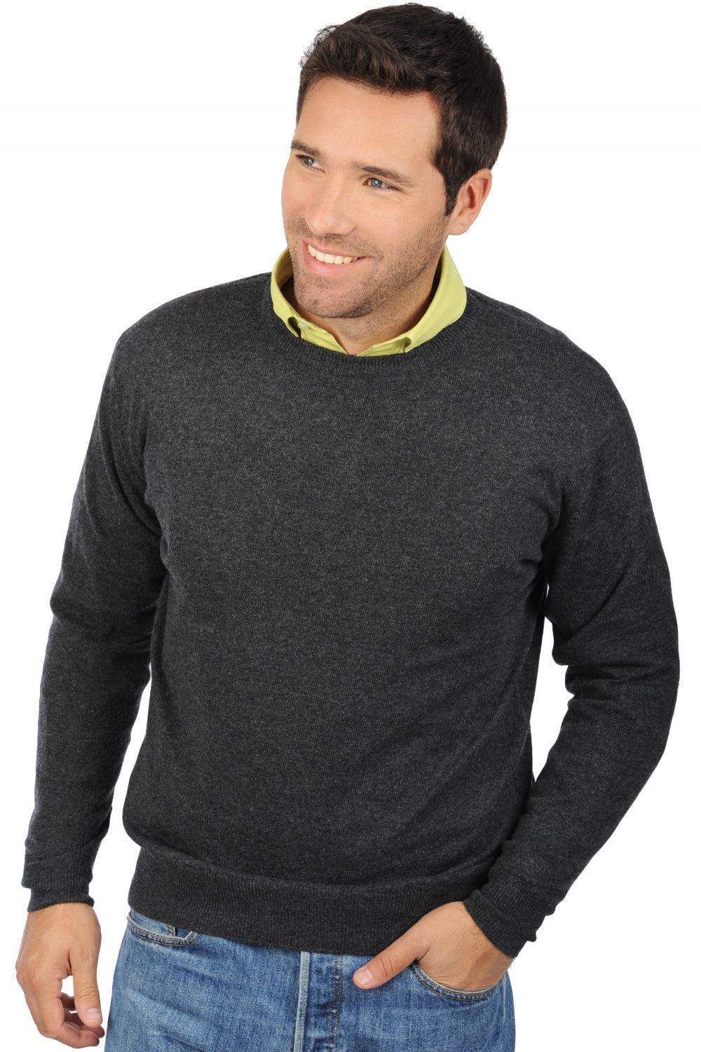 Nestor Kaschmirpullover Herren - Anthrazit chiné - Mahogany