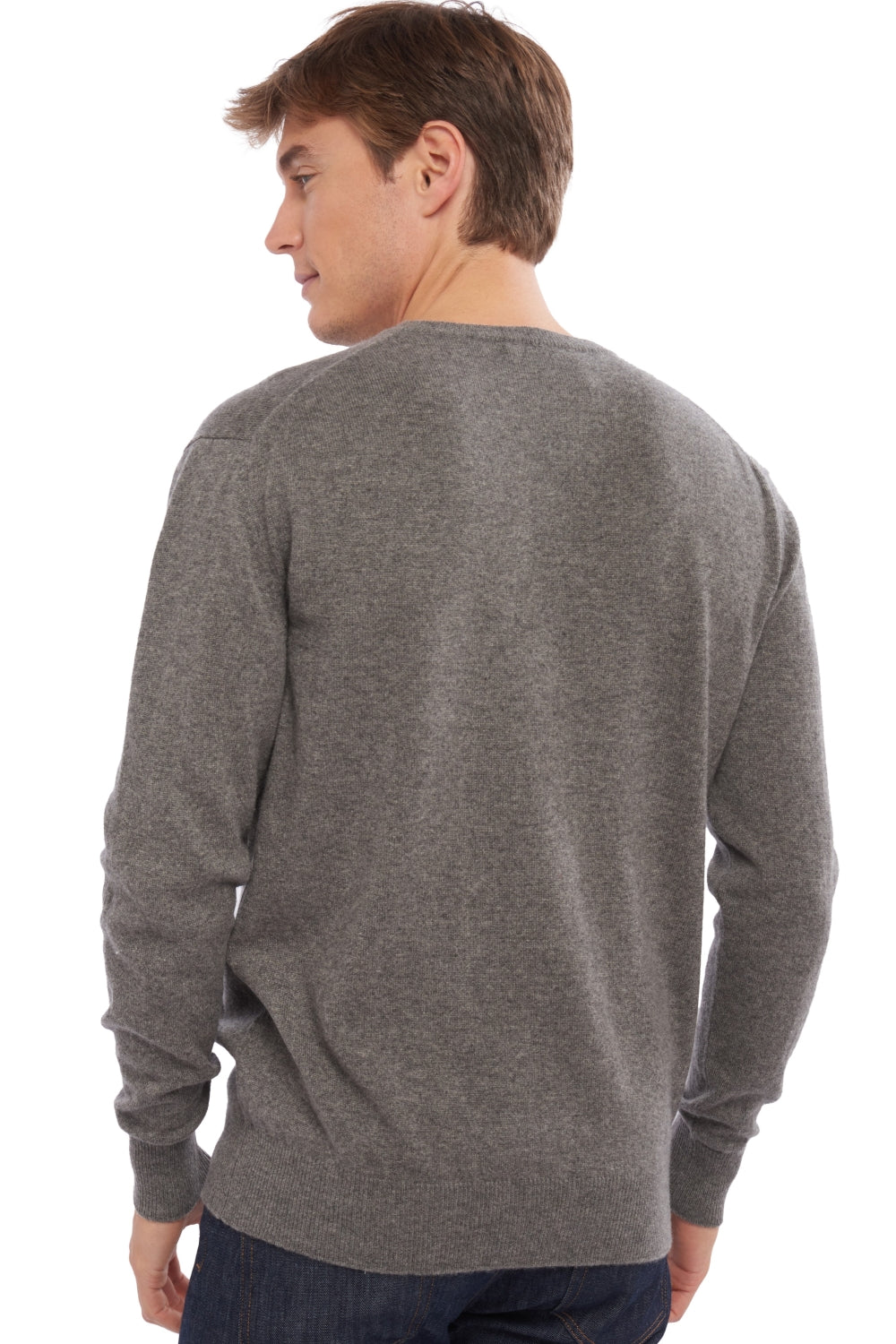 Nestor en cachemire homme - Vue 1 - marmotte chiné - Mahogany