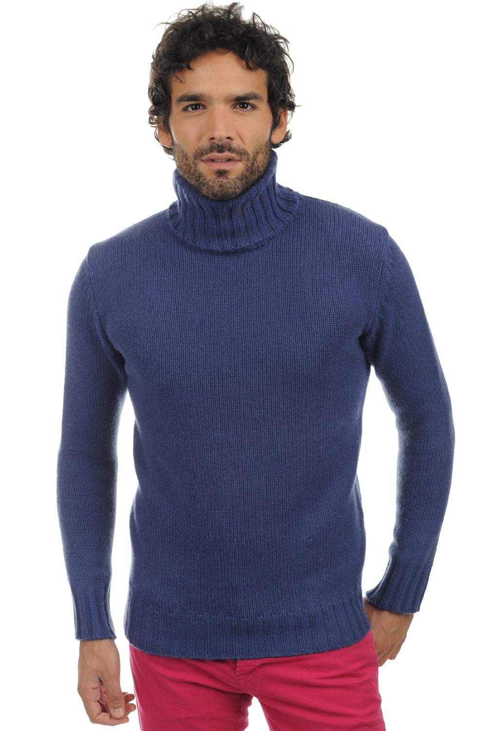 Achille aus Kaschmir für Herren - bleu mâle - Mahogany