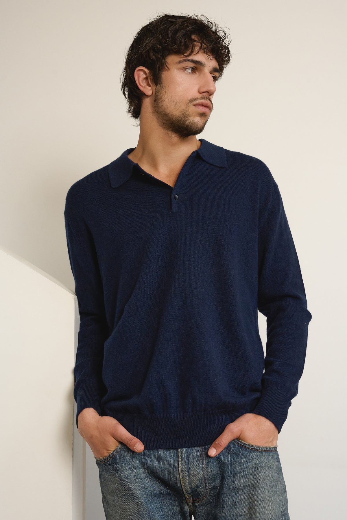 Alexandre aus Kaschmir für Herren - Ansicht 1 - dunkelmarineblau - Mahogany