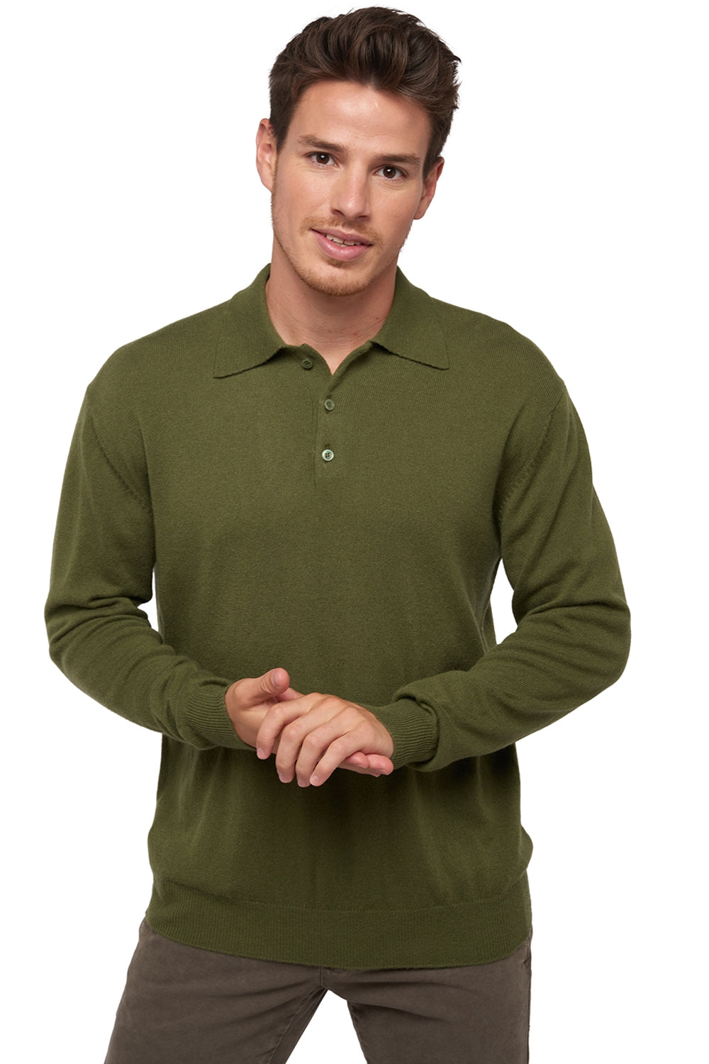 Alexandre aus Kaschmir für Herren - Khaki - Mahogany
