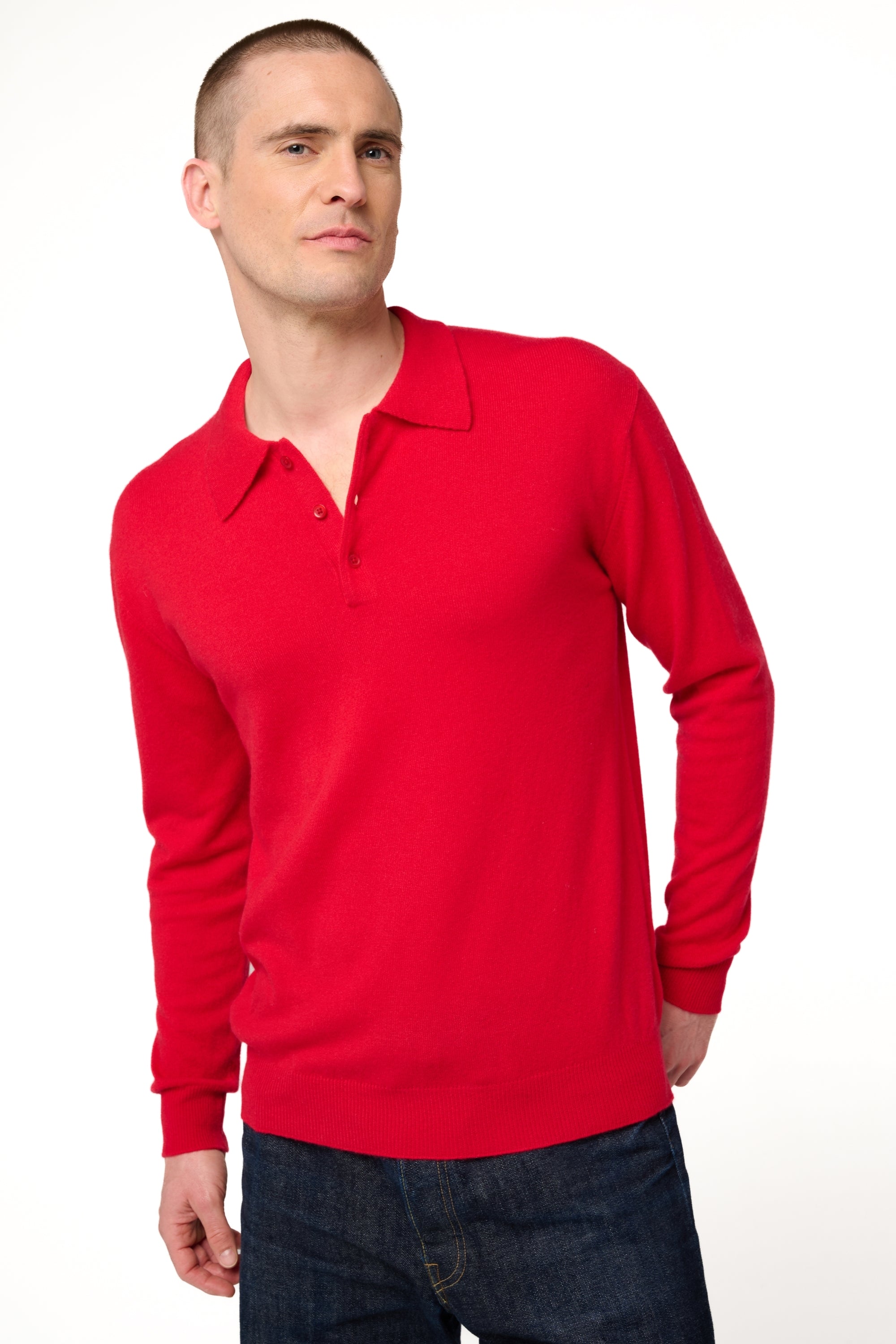 Alexandre aus Kaschmir für Herren - Samtrot - Mahogany