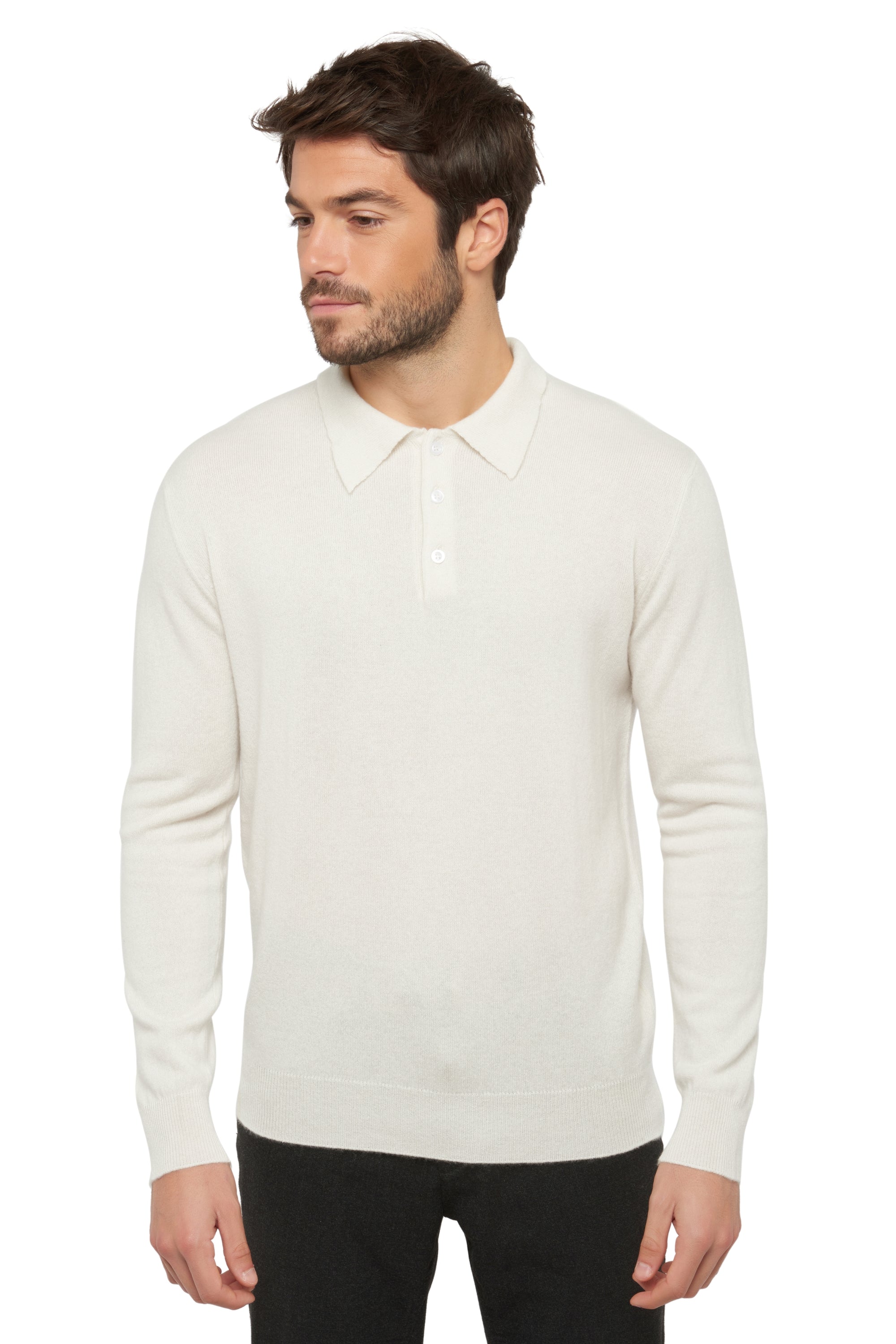 Alexandre aus Kaschmir für Herren - Gebrochenes Weiß - Mahogany