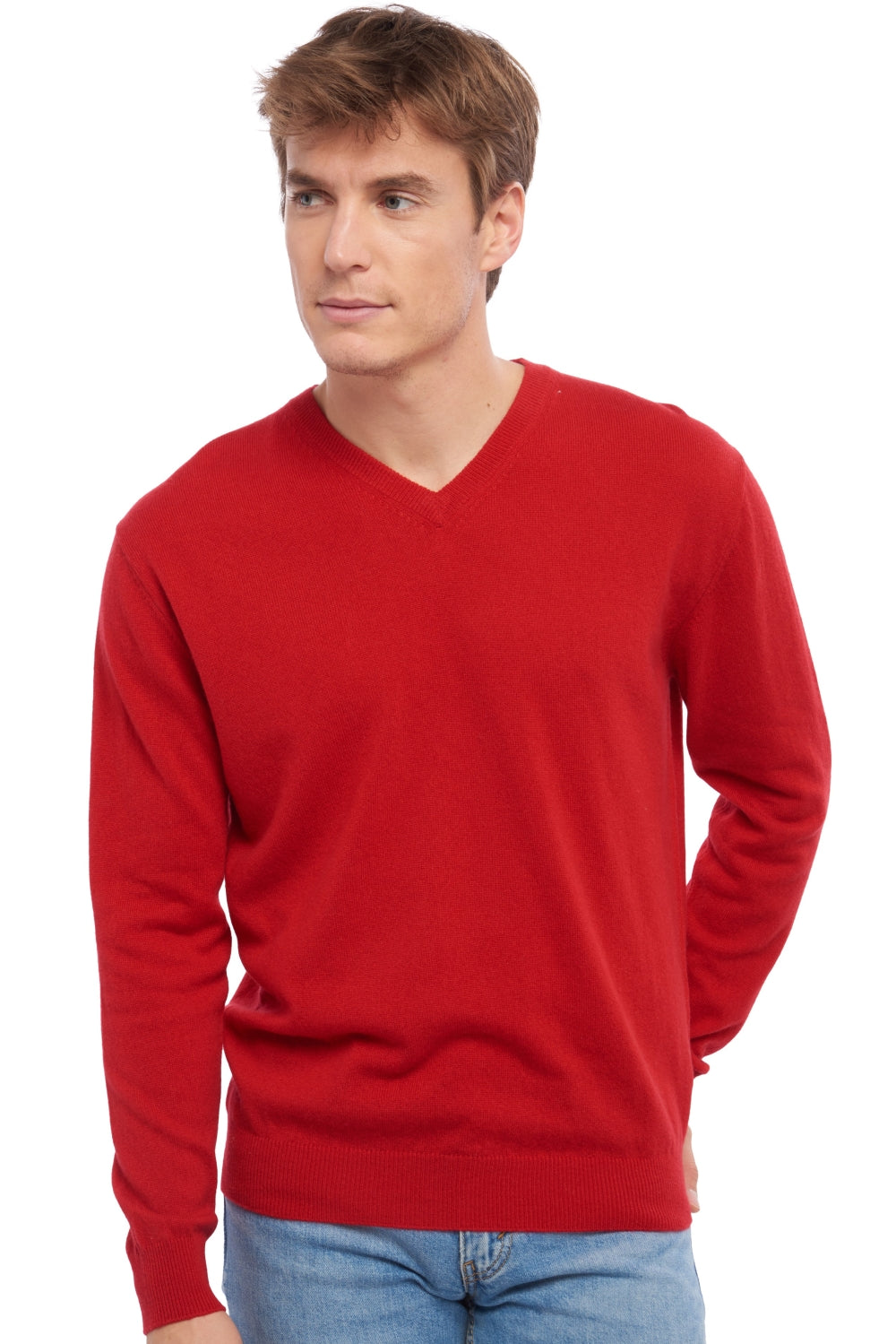 Gaspard aus Kaschmir für Herren - rouge velours - Mahogany