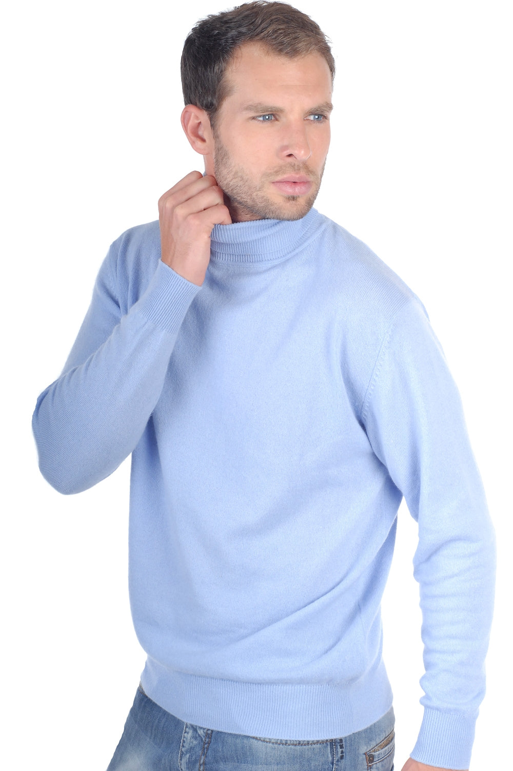 Edgar aus Kaschmir Herren - Himmelblau - Mahogany