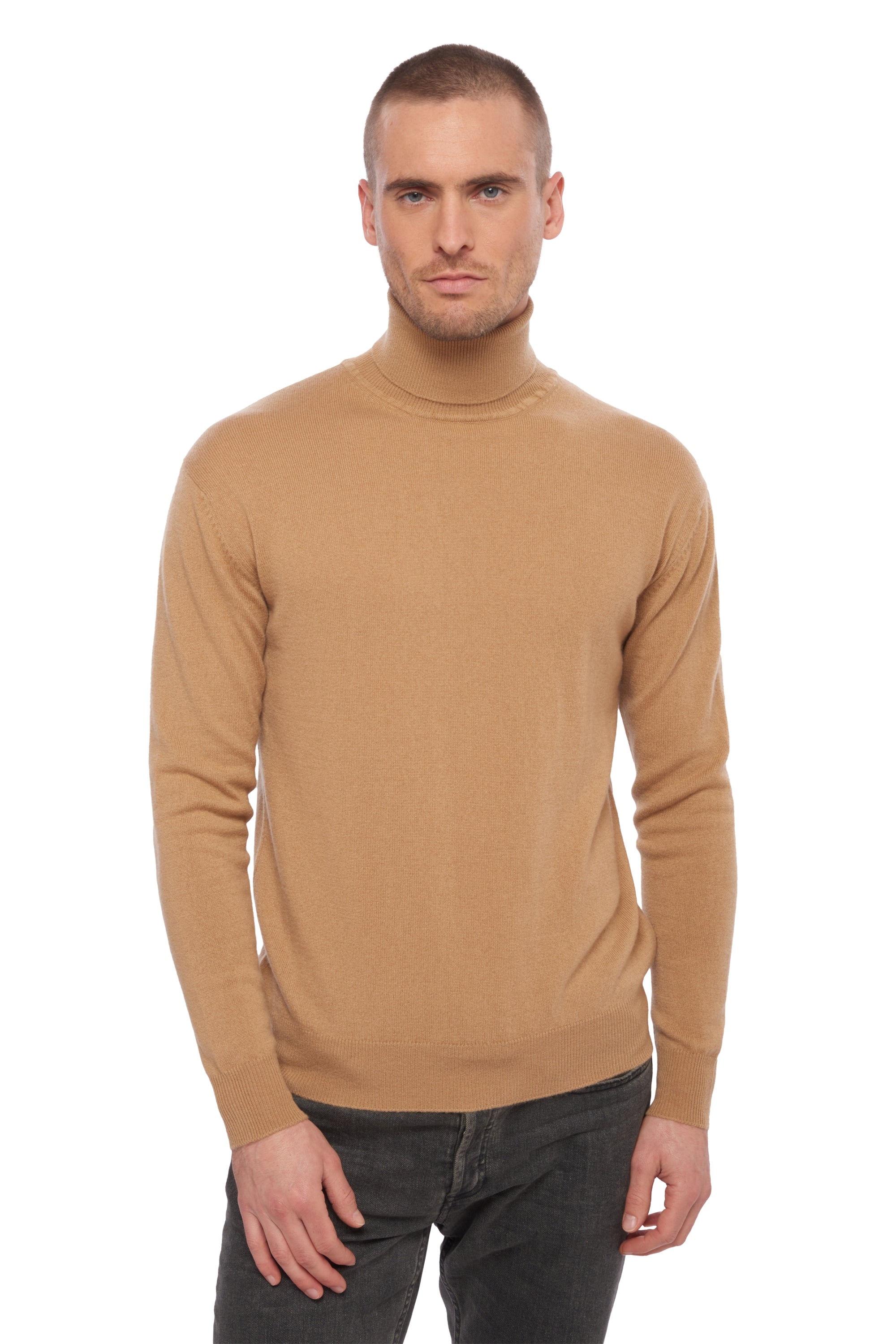 Edgar aus Kaschmir Herren - Kamel - Mahogany