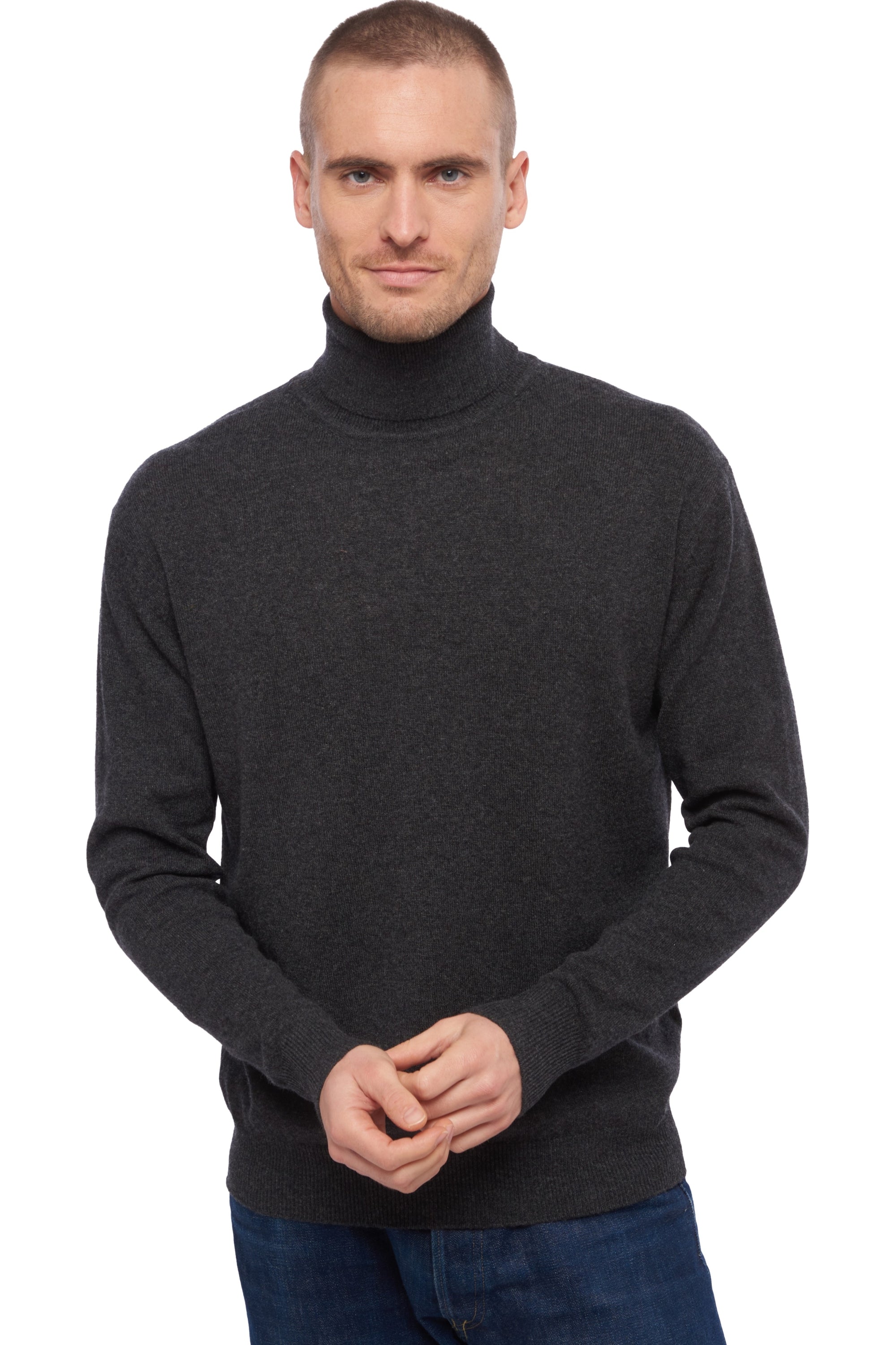 Edgar aus Kaschmir Herren - Anthrazit meliert - Mahogany