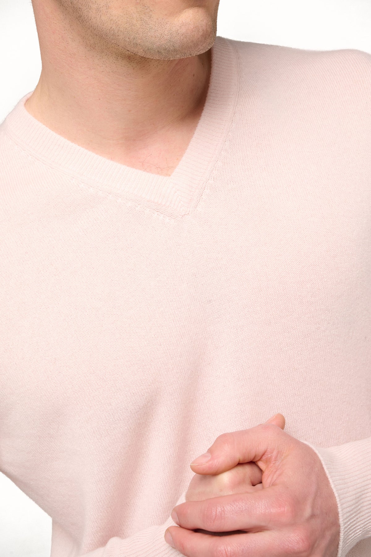 Hippolyte Kaschmirpullover Herren - Ansicht 2 - Zartrosa - Mahogany