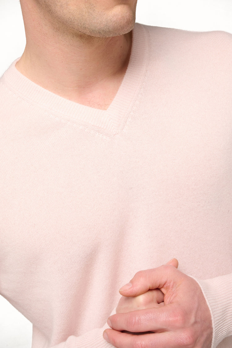 Hippolyte Kaschmirpullover Herren - Ansicht 2 - Zartrosa - Mahogany