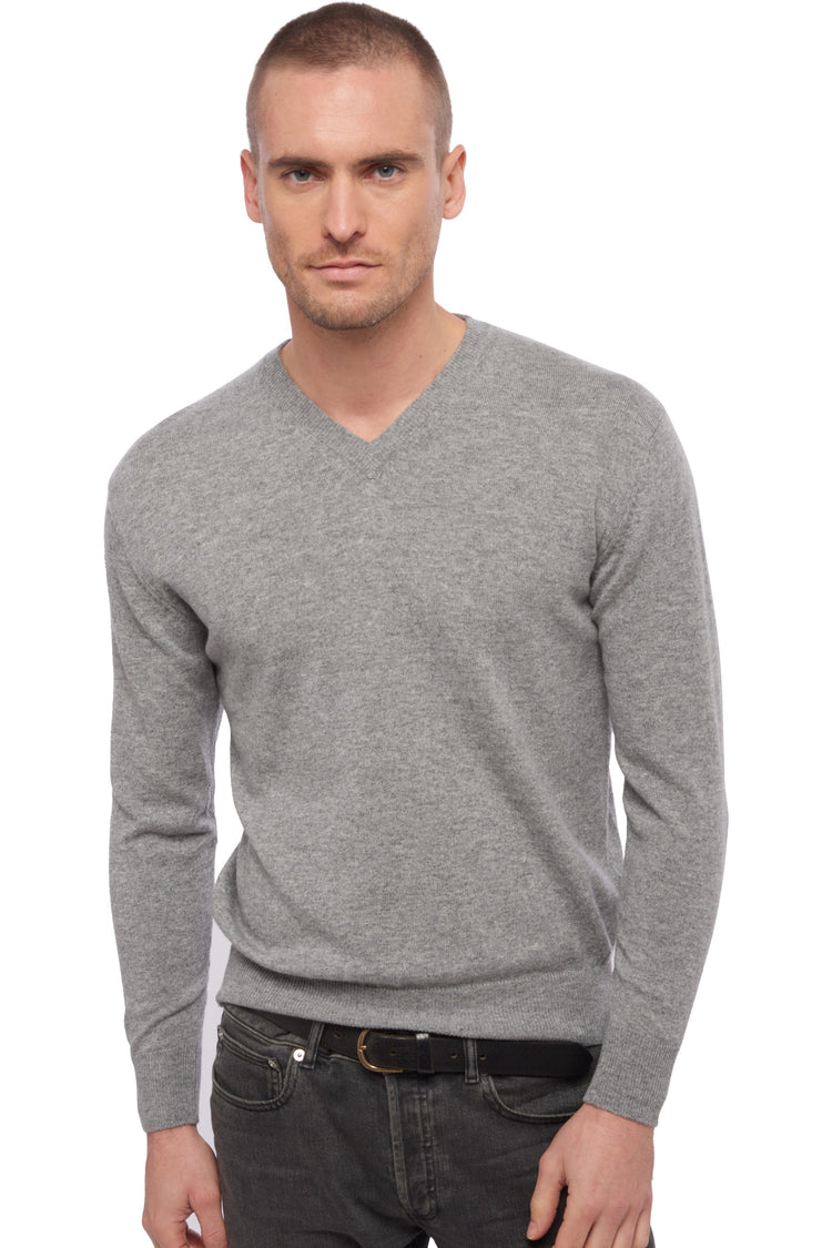 Hippolyte Kaschmirpullover Herren - meliertes Grau - Mahogany