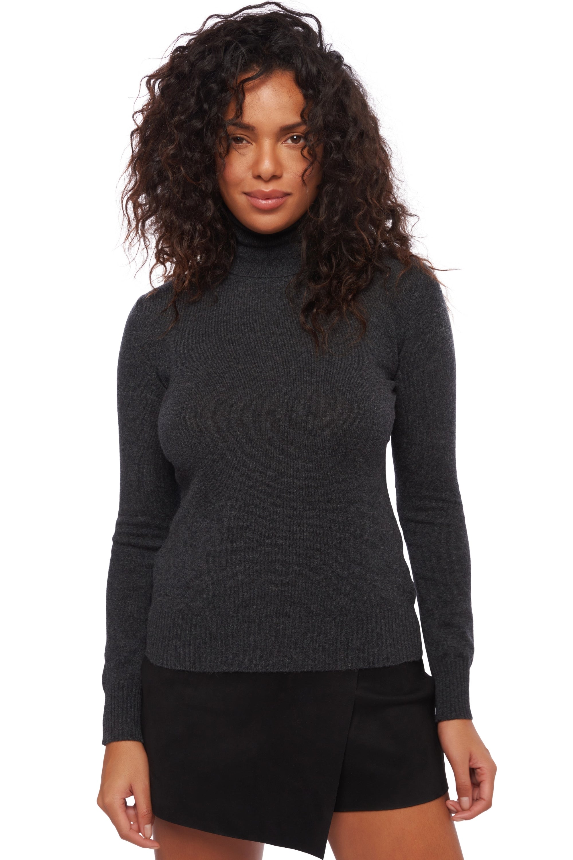Kaschmirpullover, 100 % Kaschmir, Damen, Rollkragen, gerade Schnittform, lange Ärmel, normal / 2- und 4-fädig, normales Strickbild, Mahogany