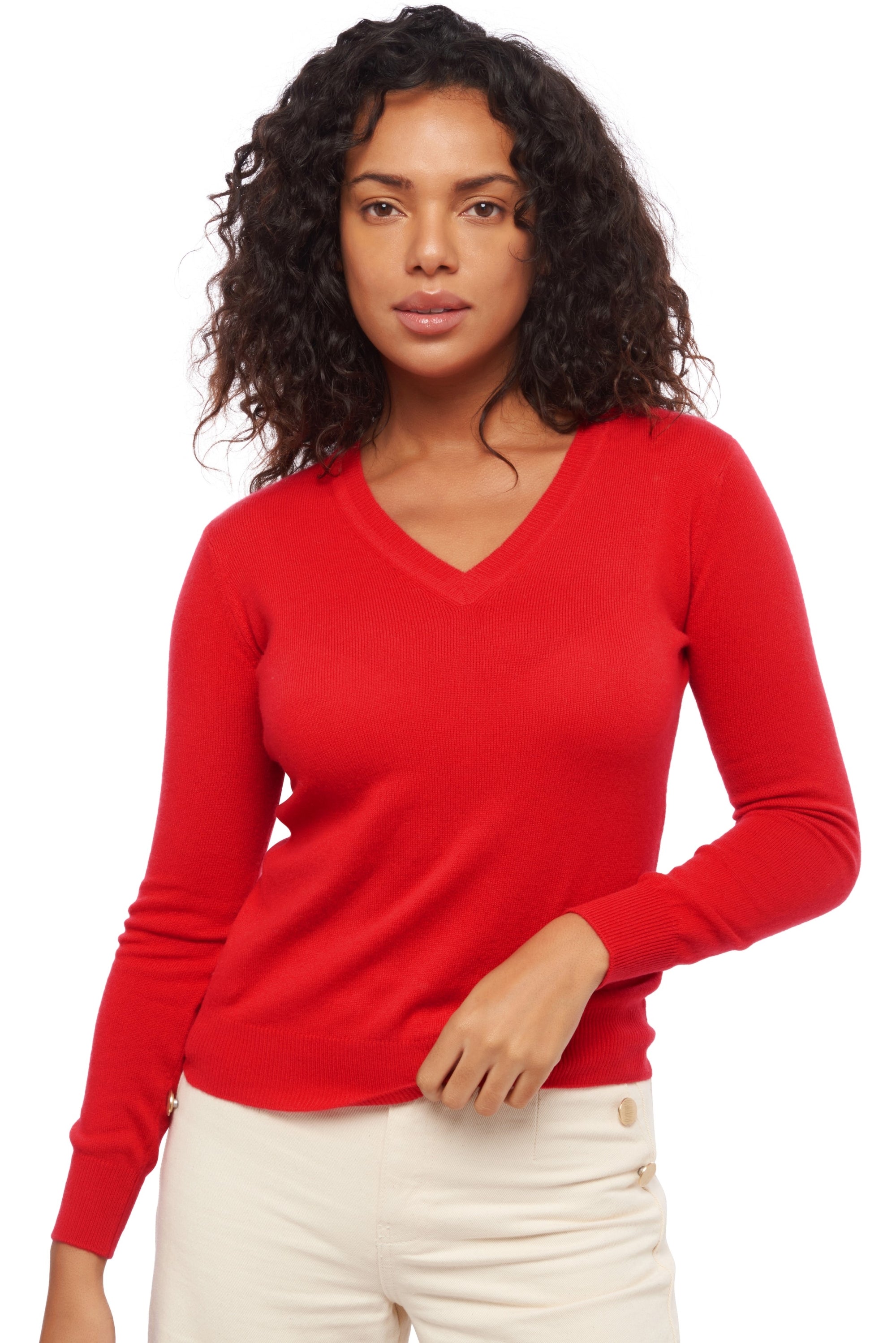 Faustine aus Kaschmir für Damen - samtrot - Mahogany
