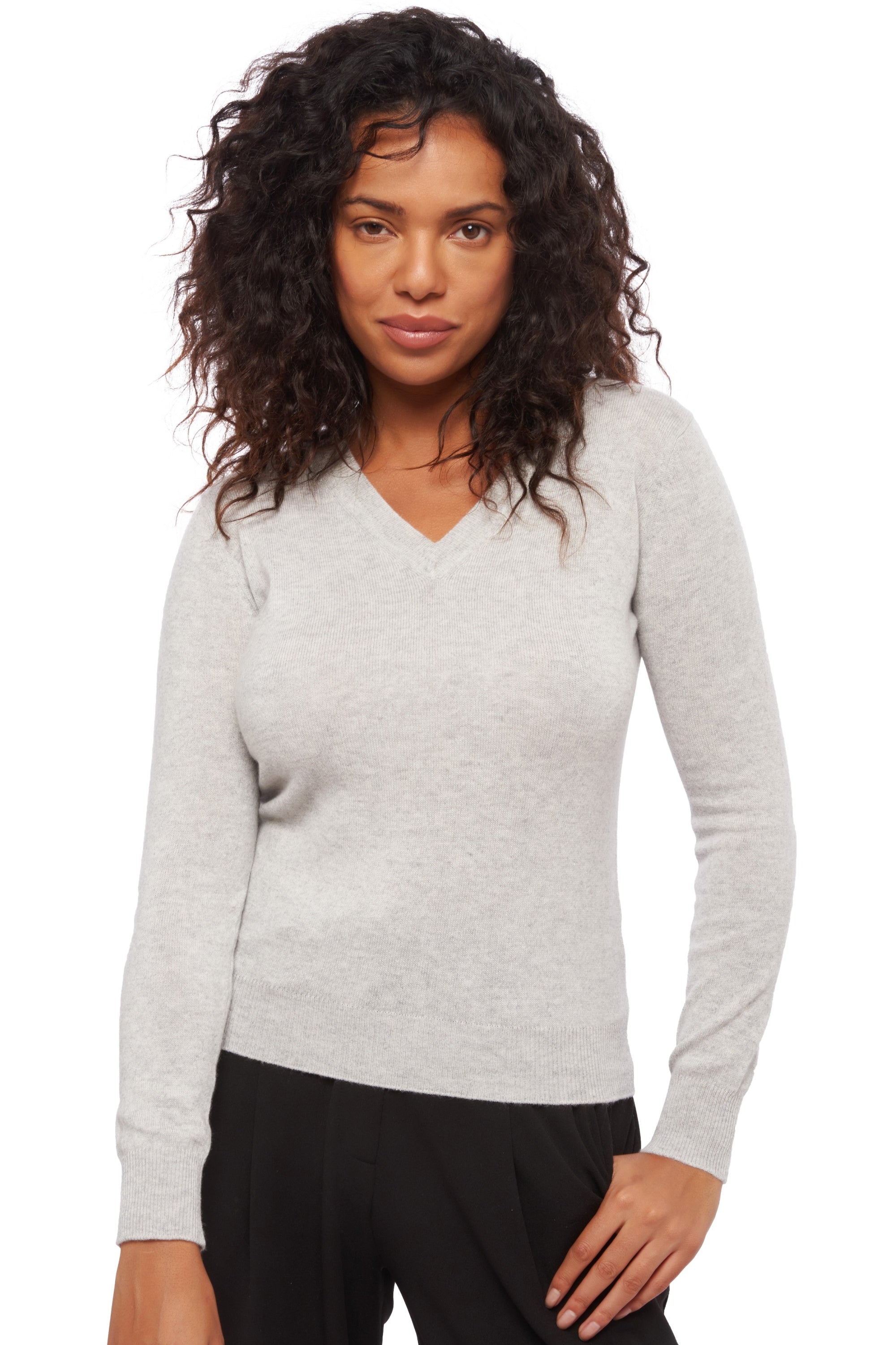 Faustine aus Kaschmir für Damen - flanelle chiné - Mahogany