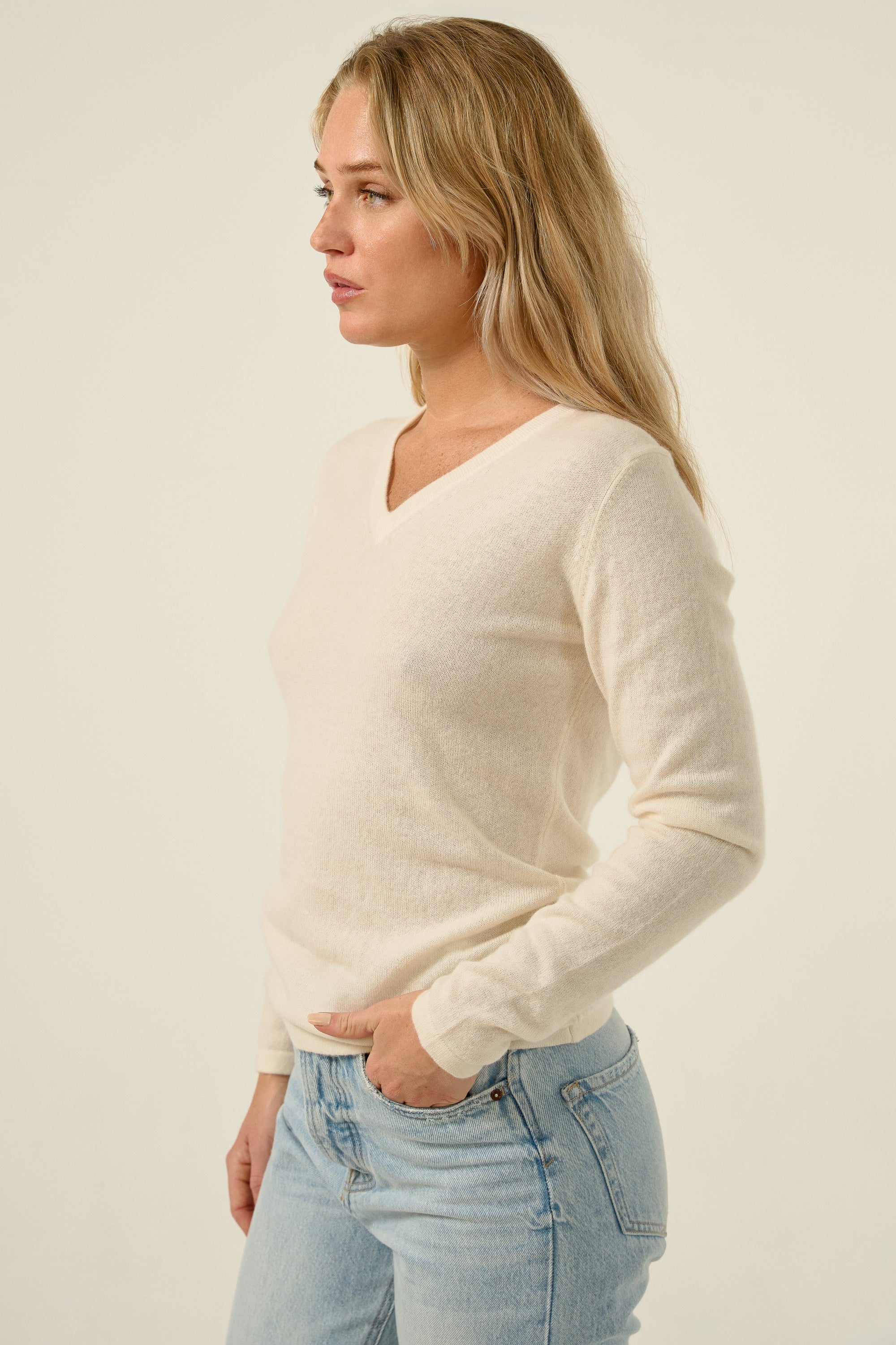 Emma aus Kaschmir Damen - Ansicht 1 - gebrochenem Weiß - Mahogany