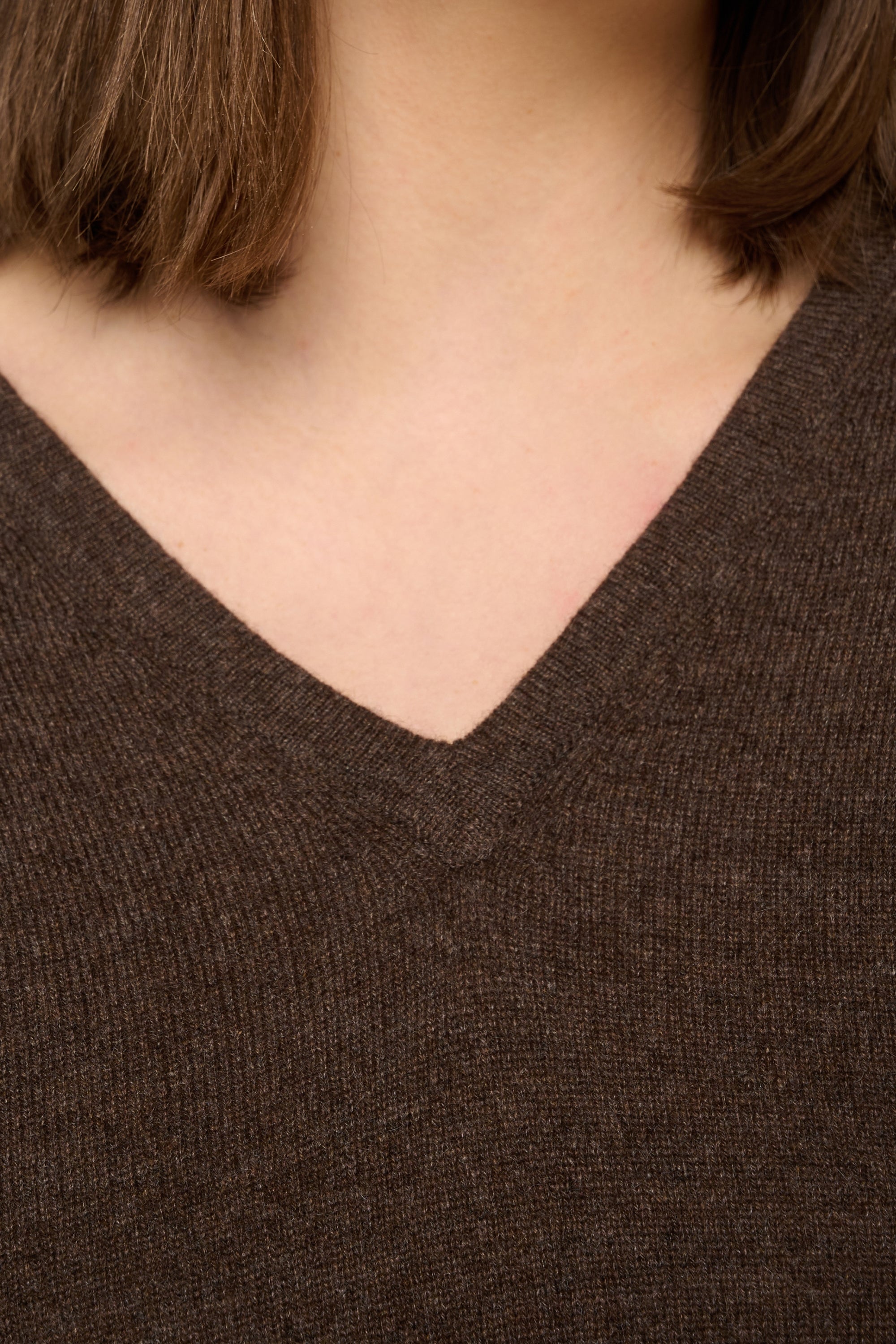 Emma aus Kaschmir Damen - Ansicht 1 - marron chiné - Mahogany