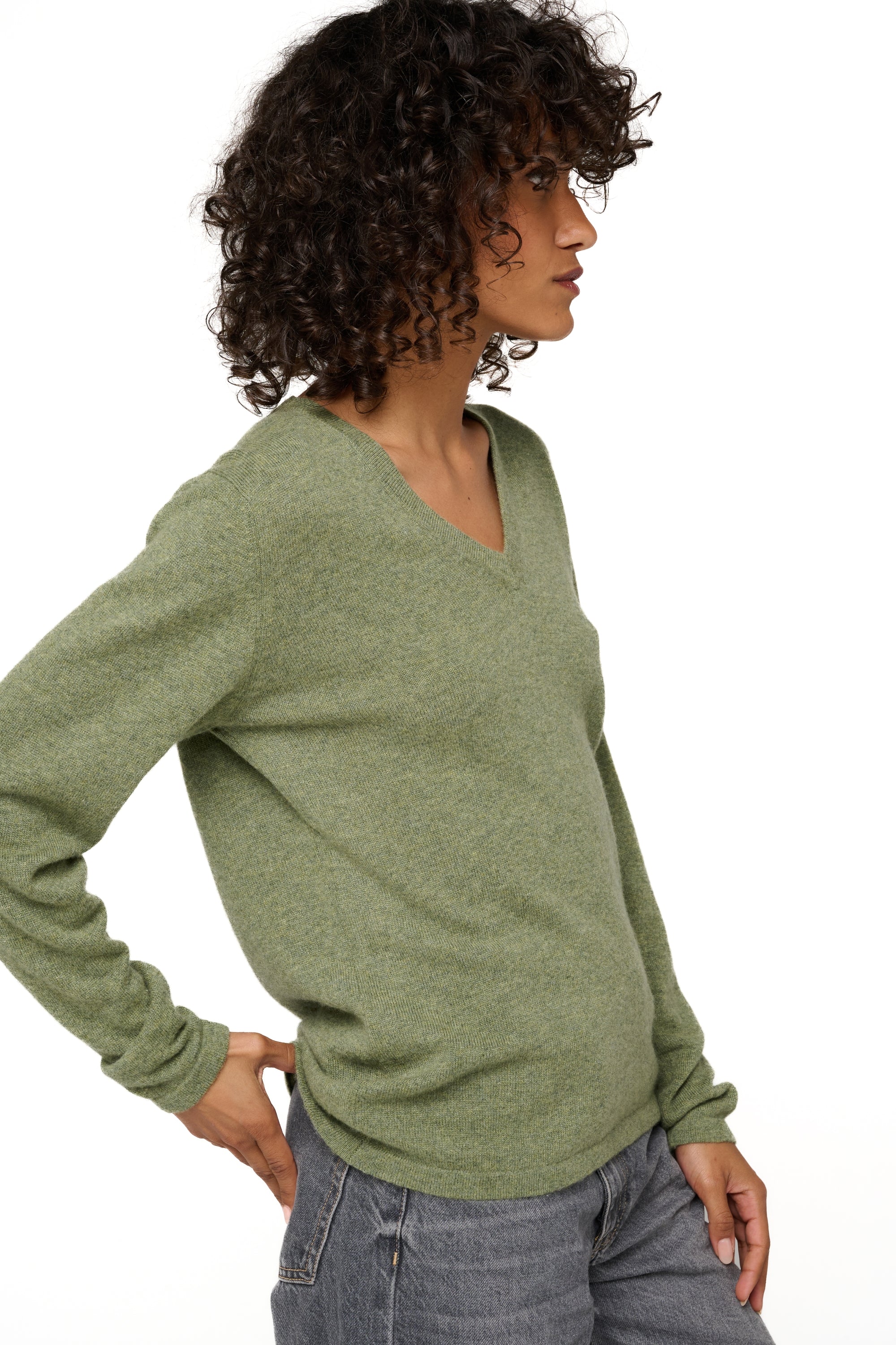 Emma aus Kaschmir Damen - Ansicht 1 - vert chiné - Mahogany