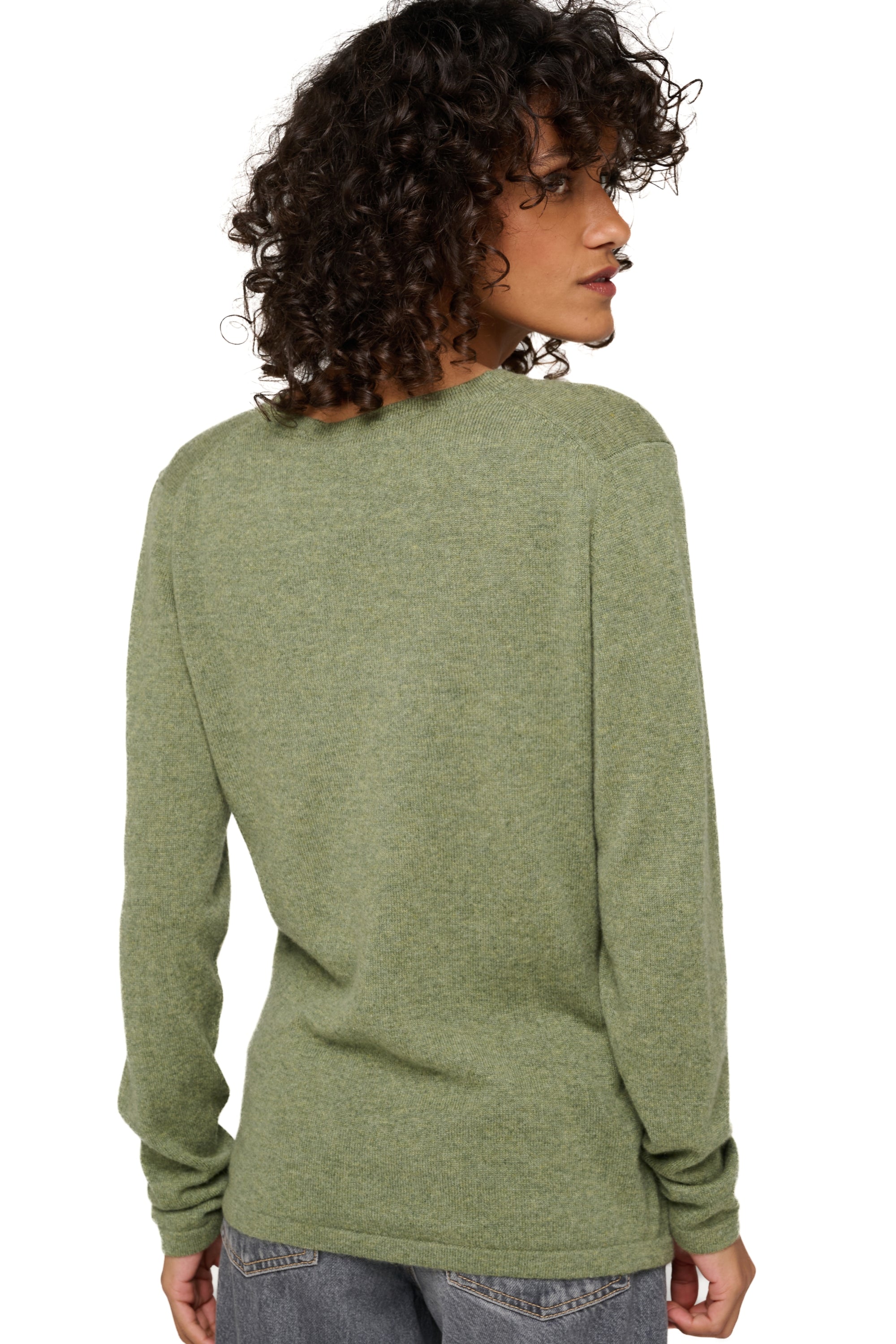 Emma aus Kaschmir Damen - Ansicht 3 - vert chiné - Mahogany