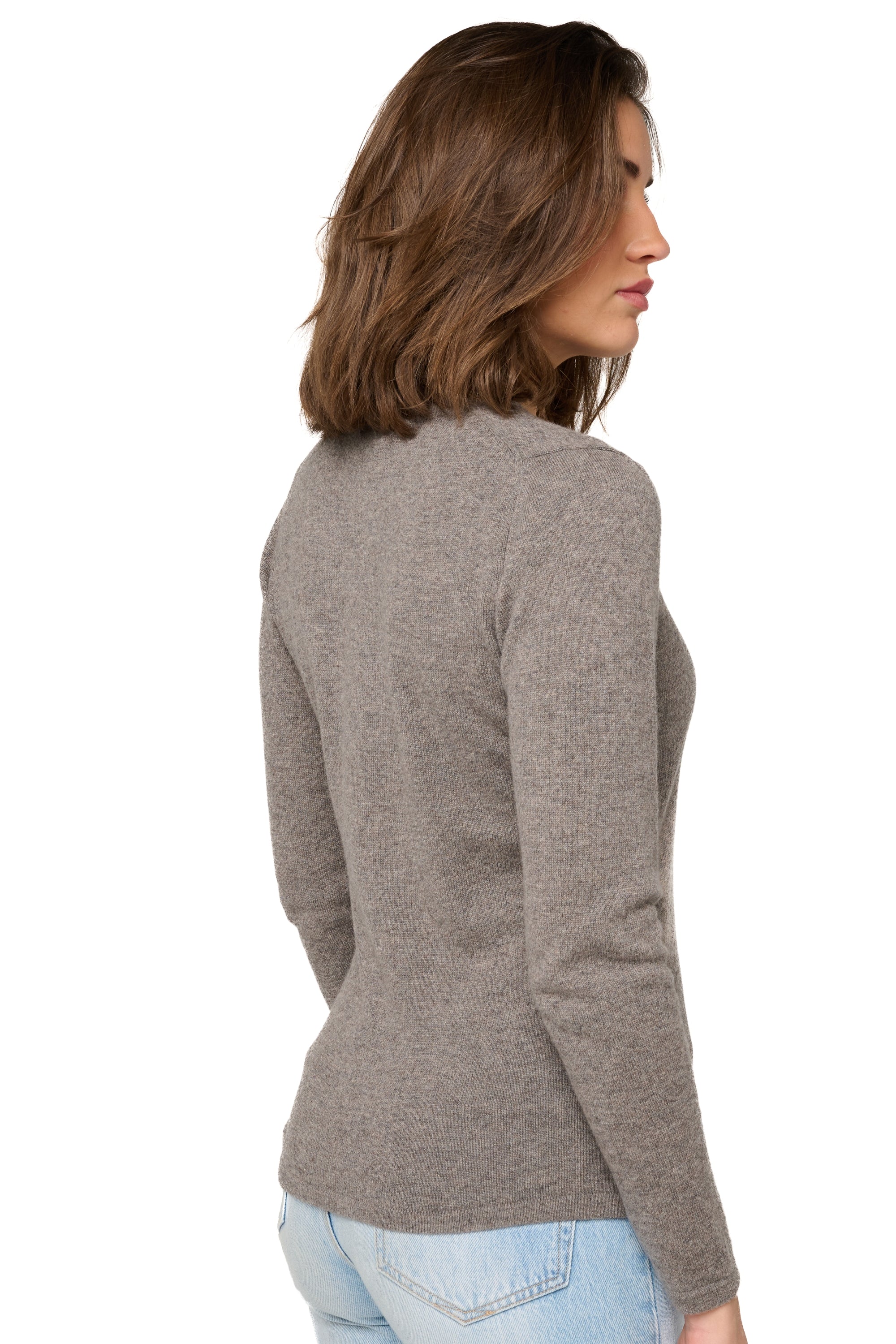 Emma aus Kaschmir Damen - Ansicht 2 - marmotte chiné - Mahogany