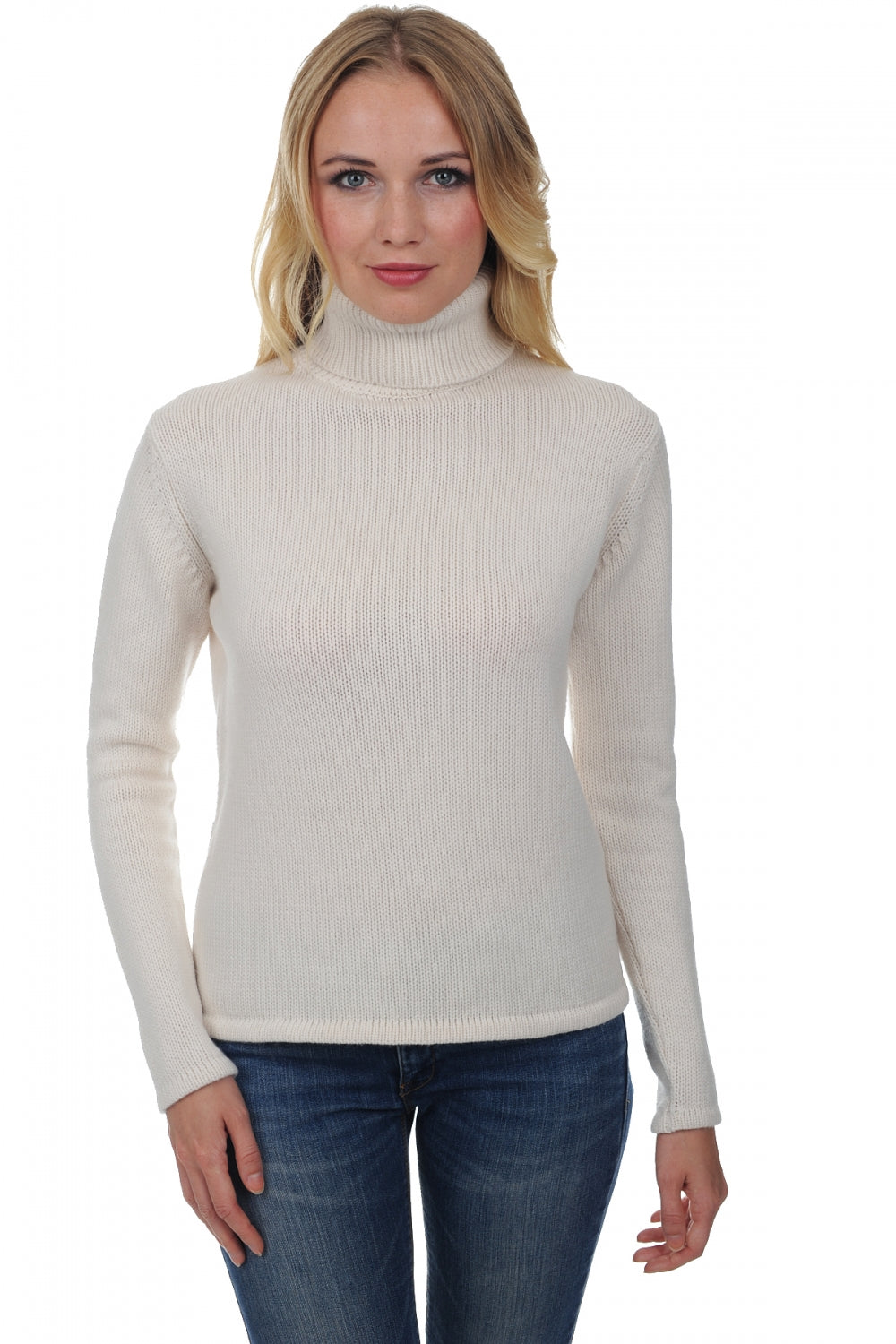 Carla aus Kaschmir für Damen - écru - Mahogany