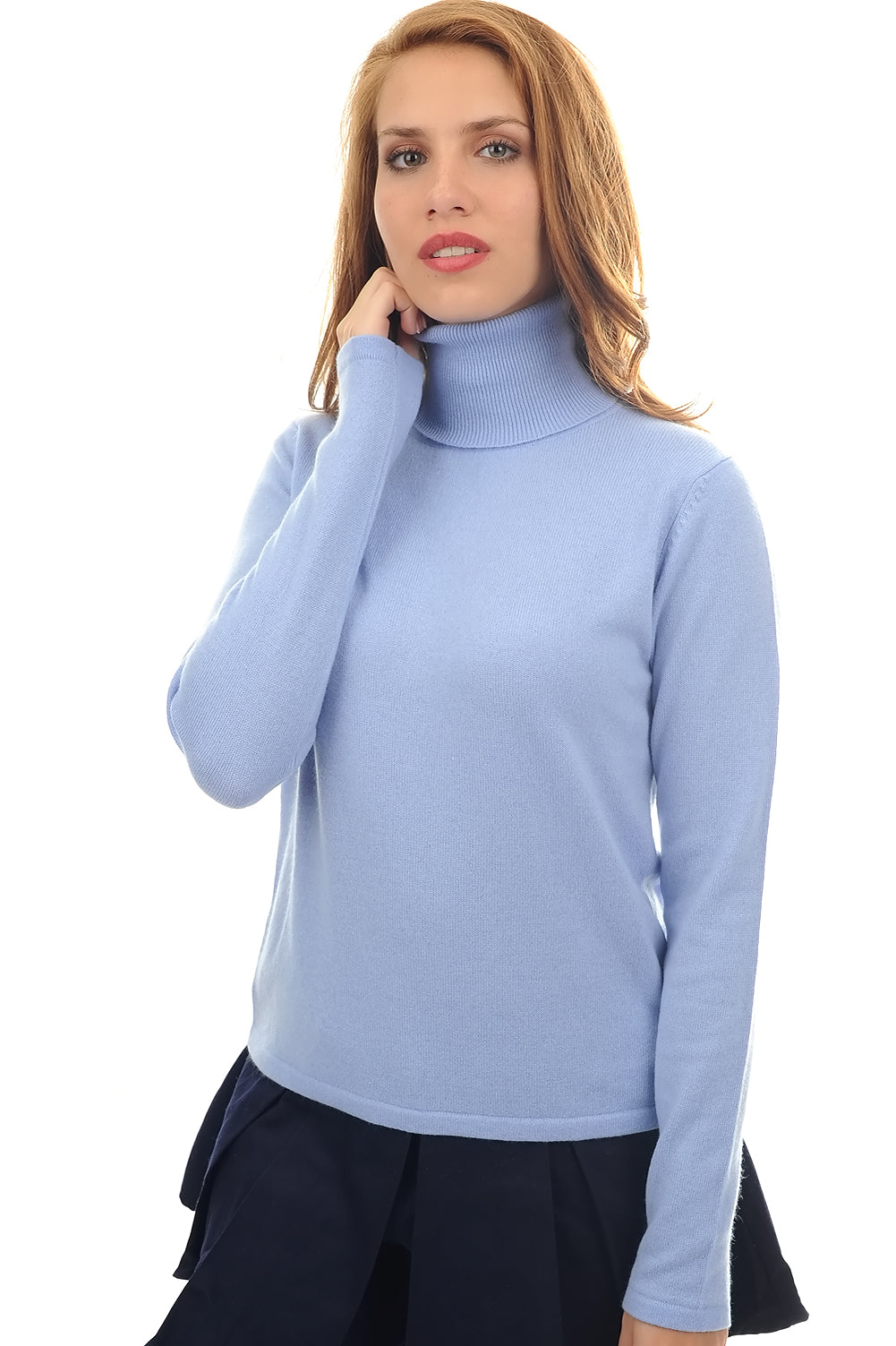 Jade Kaschmirpullover Damen - Himmelblau - Mahogany