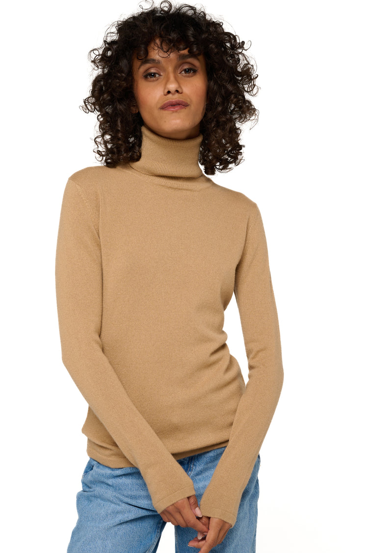 Jade aus Kaschmir für Damen - camel - Mahogany