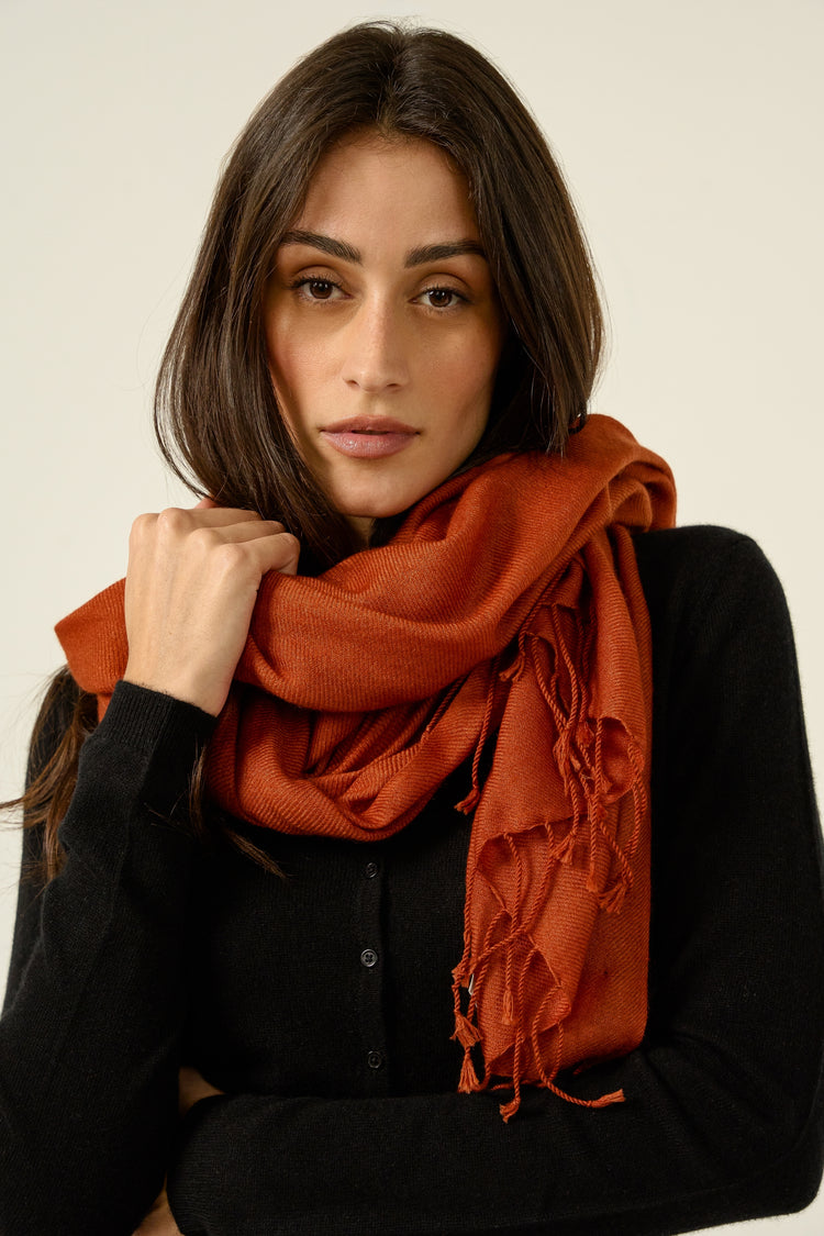 Diamant Kaschmir Unisex - fauve - Mahogany