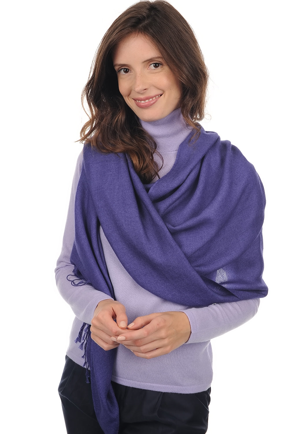 Diamant aus Kaschmir unisex - bläuliches Violett - Mahogany