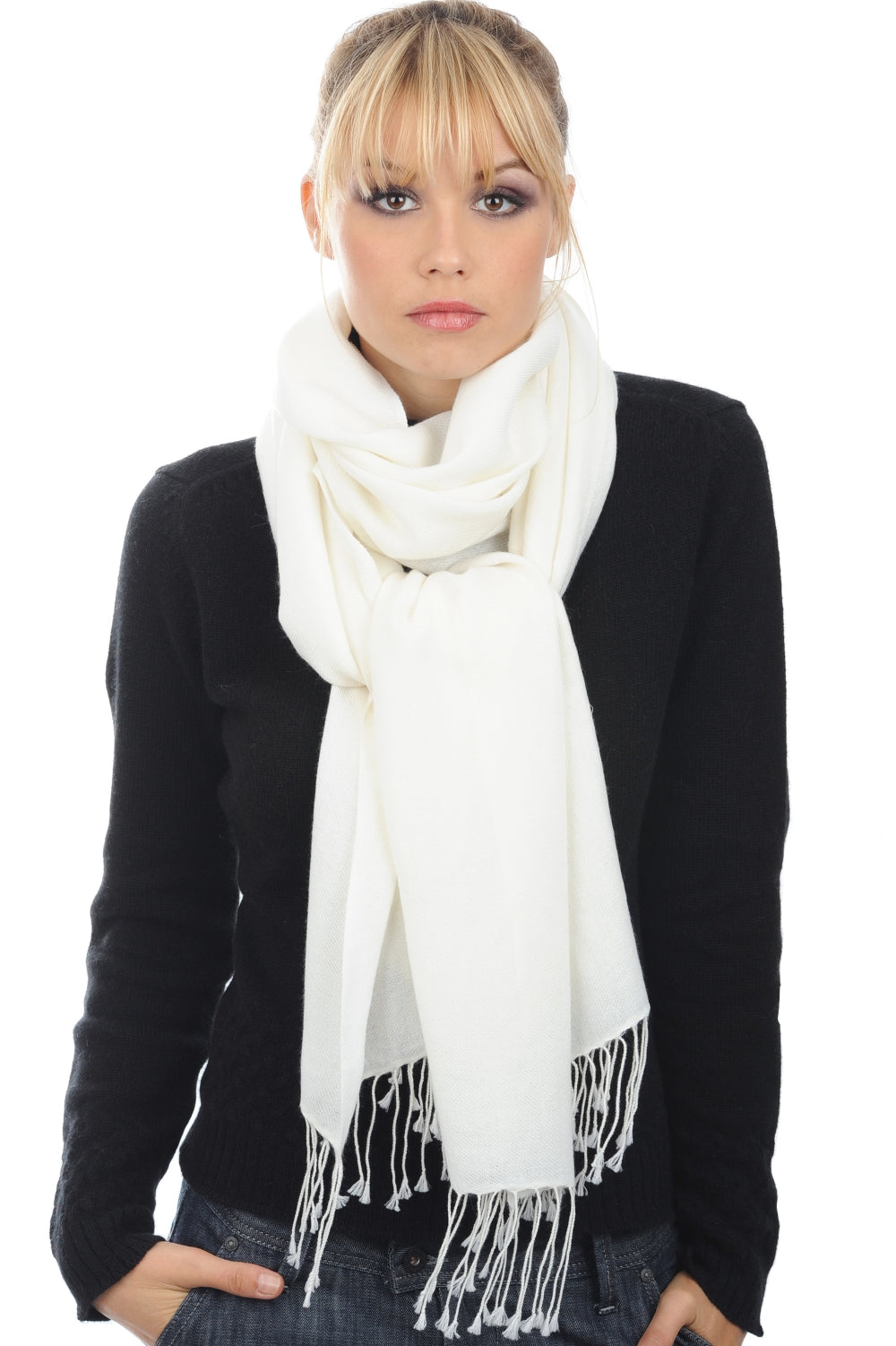 Diamant Kaschmir Unisex - ecru - Mahogany
