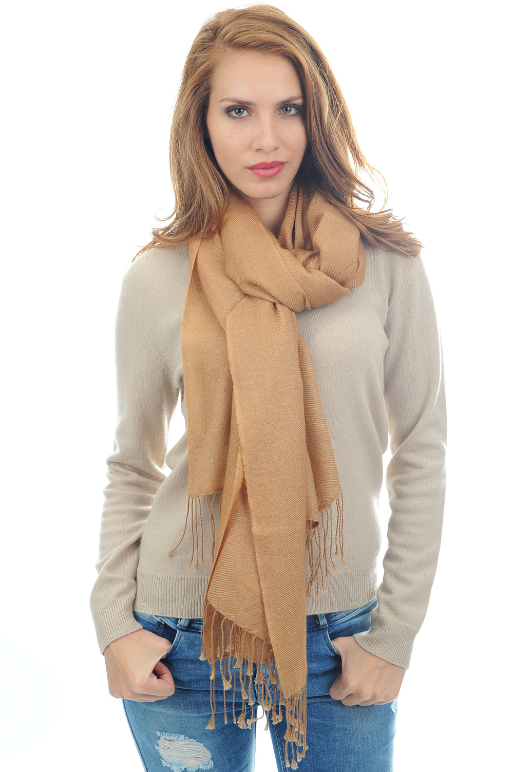 Diamant Kaschmir Unisex - camel désert - Mahogany