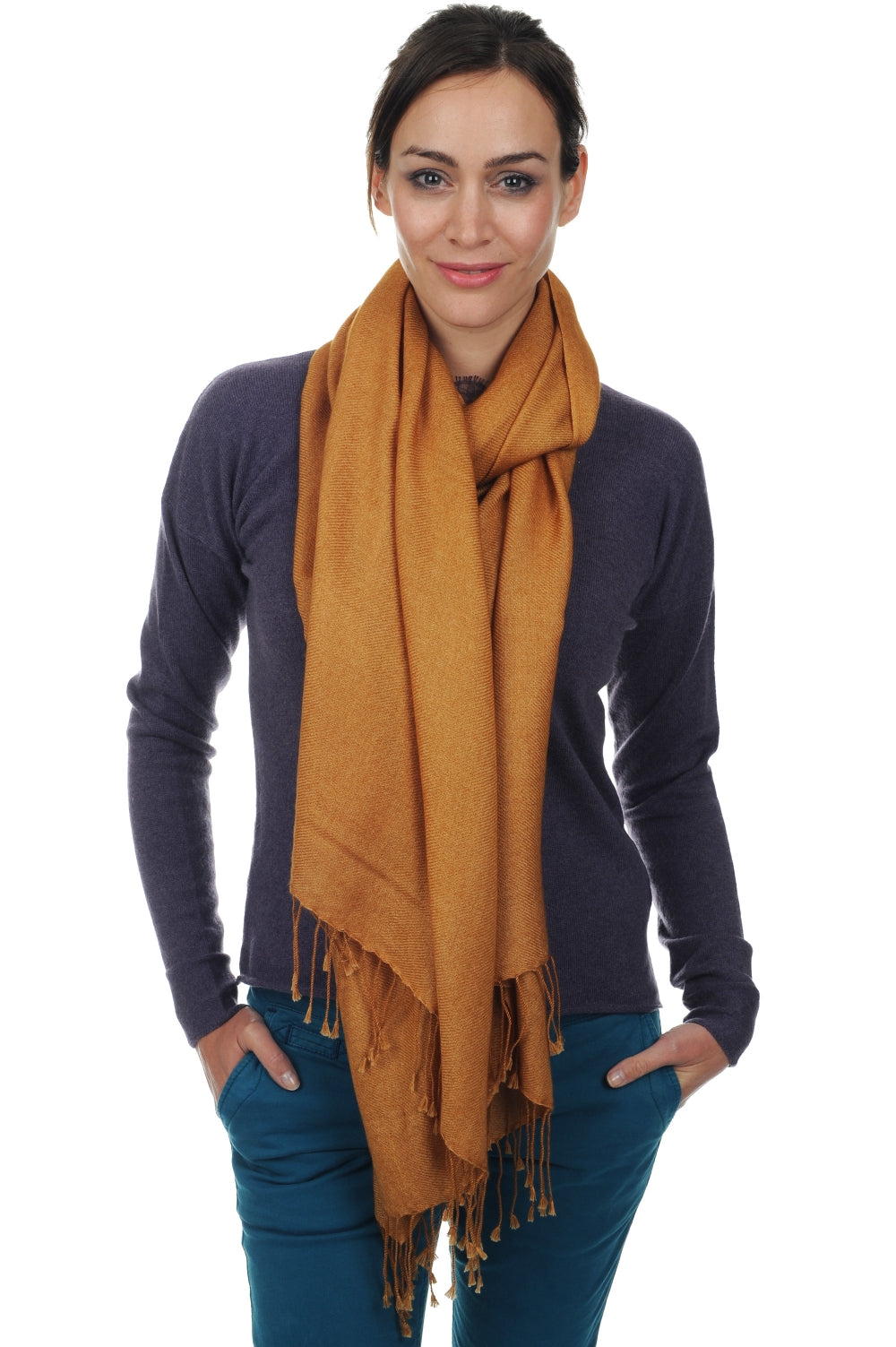 Diamant Kaschmir Unisex - beurre de cacahuète - Mahogany