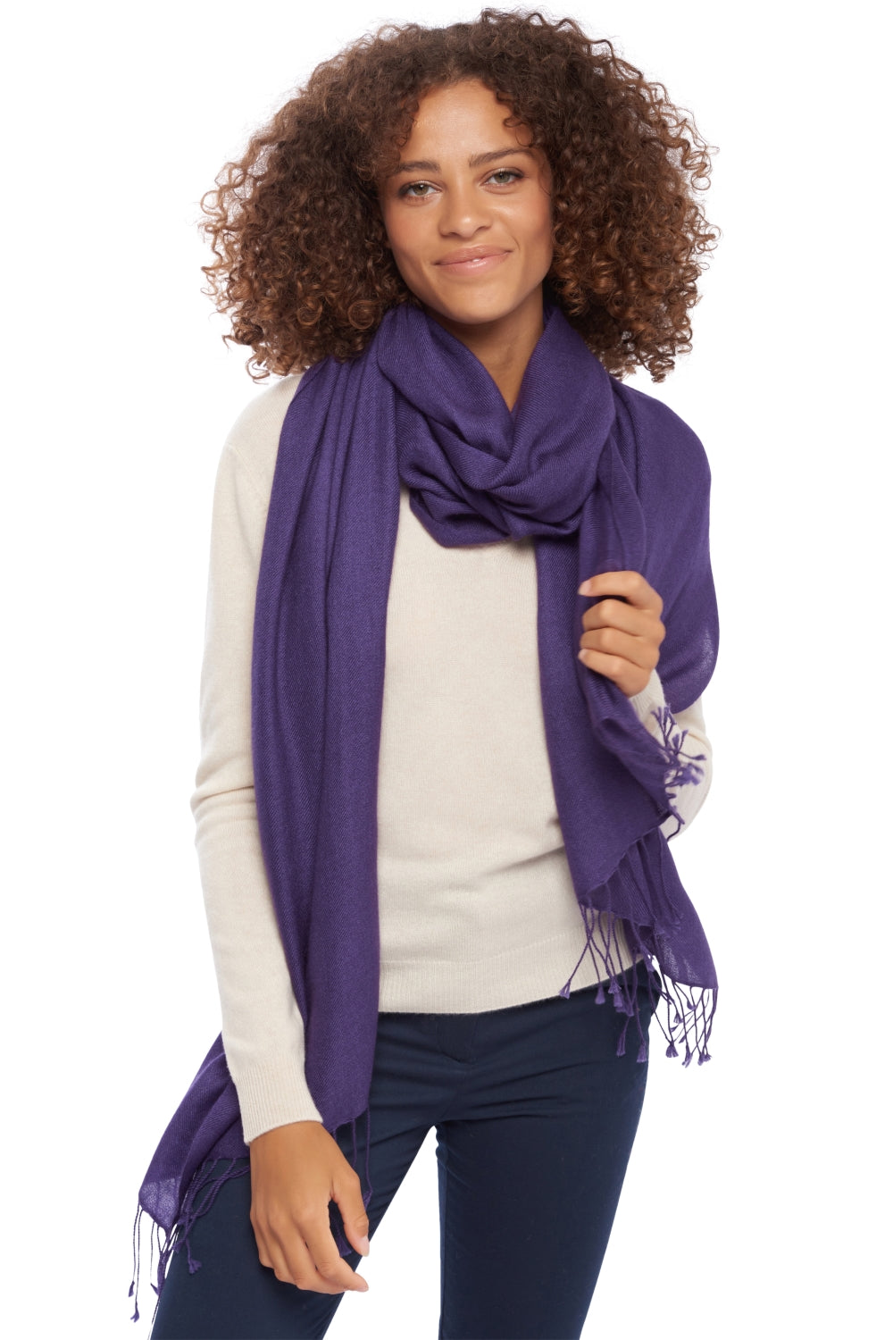 Diamant aus Kaschmir unisex - leidenschaftliches Violett - Mahogany