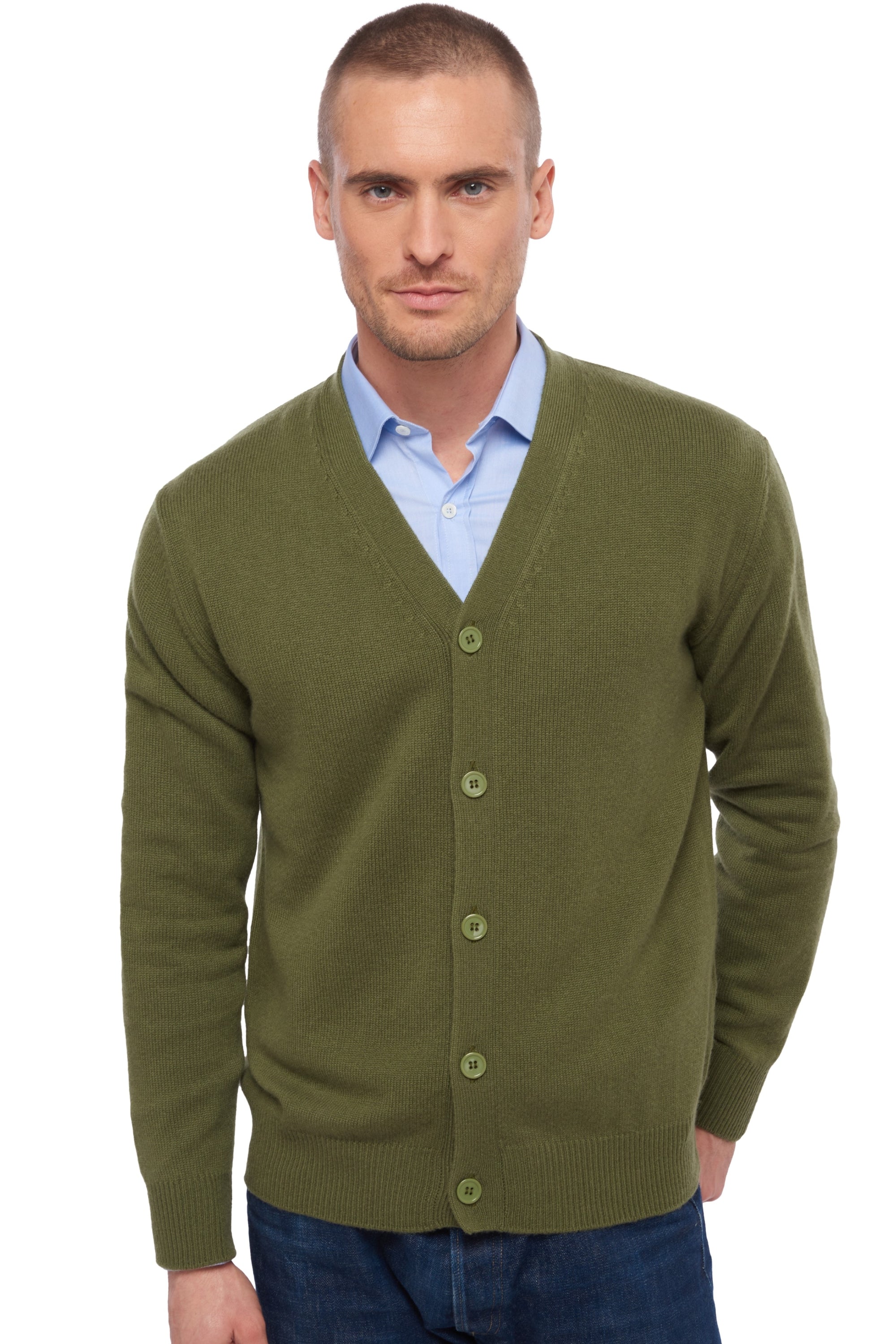 Leon aus Kaschmir für Herren - Khaki - Mahogany