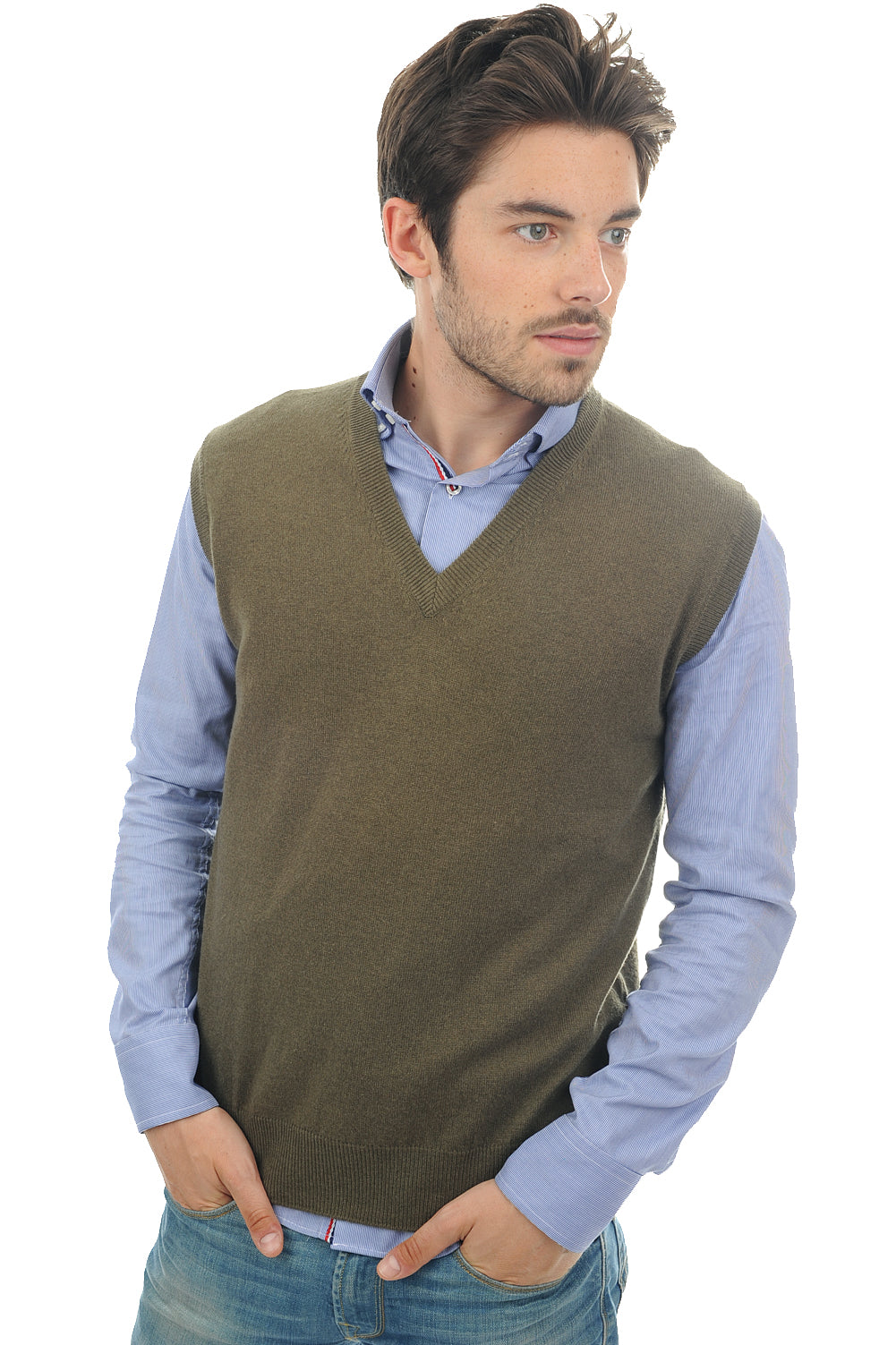 Balthazar aus Kaschmir für Herren - khaki - Mahogany