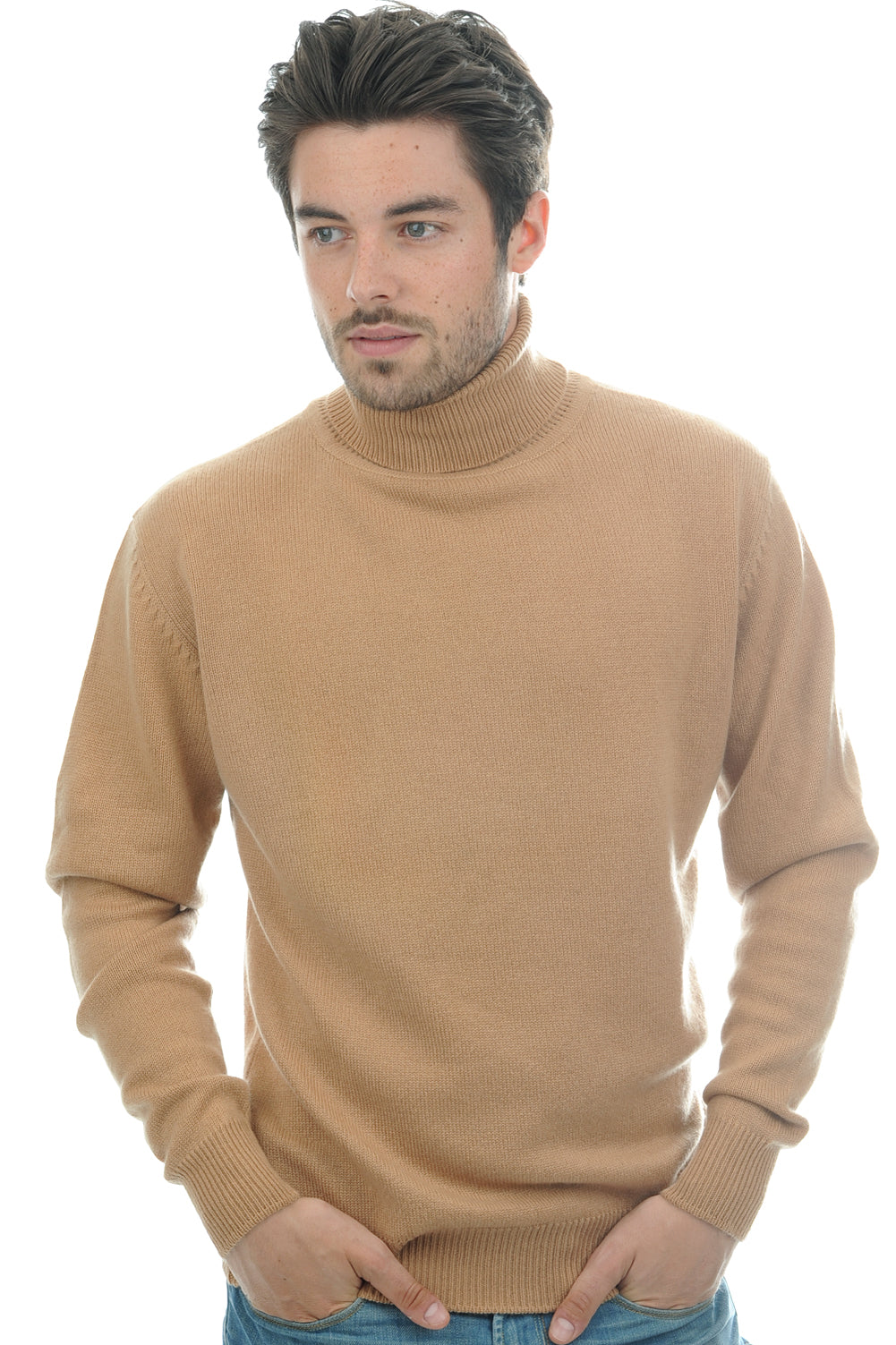 Edgar 4F aus Kaschmir für Herren - Camel - Mahogany