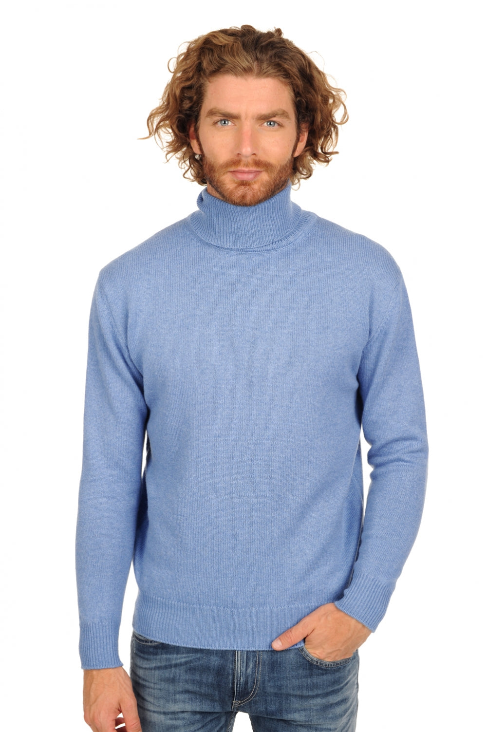 Edgar 4F aus Kaschmir für Herren - Blau meliert - Mahogany